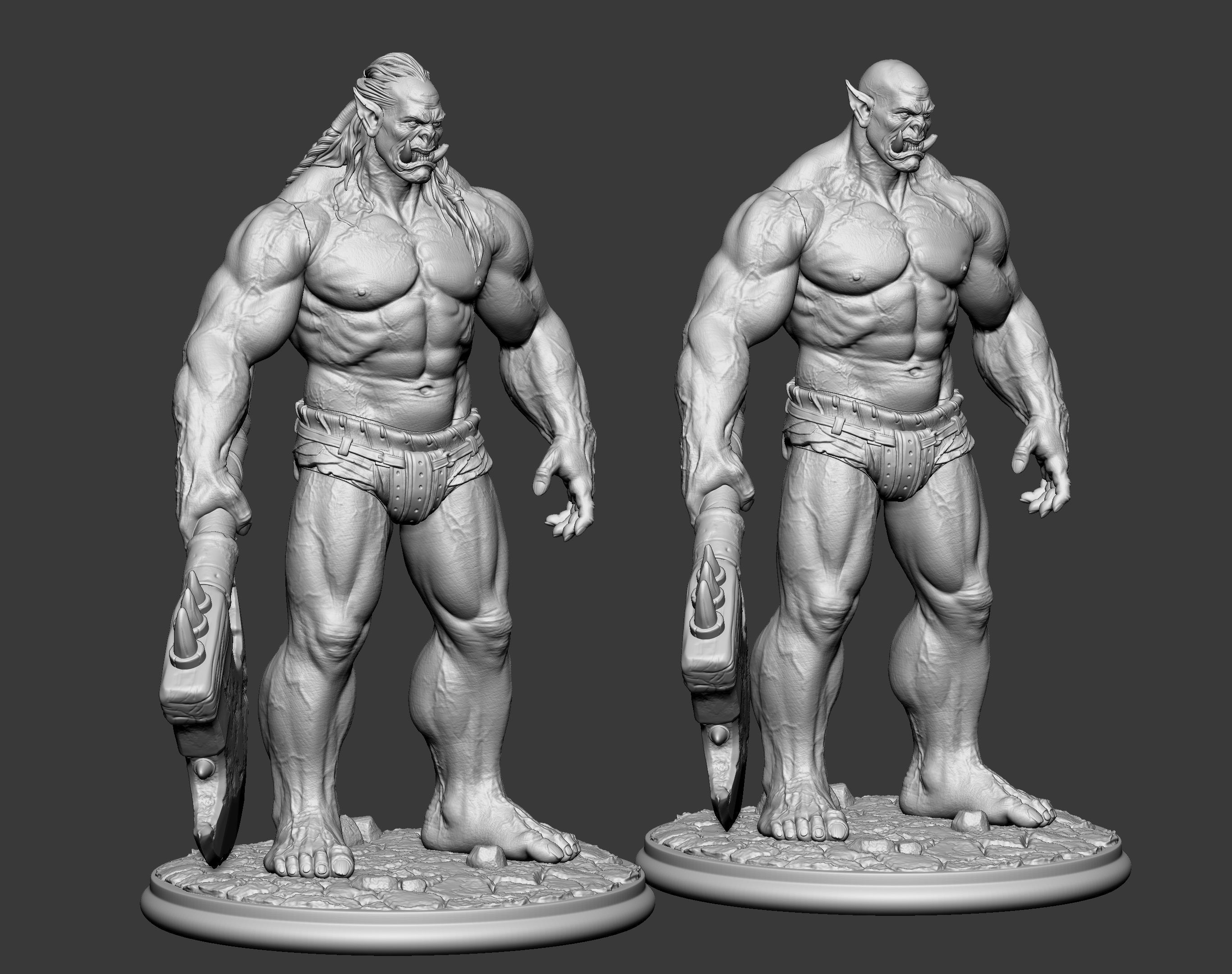Orc miniature 3D print model_58