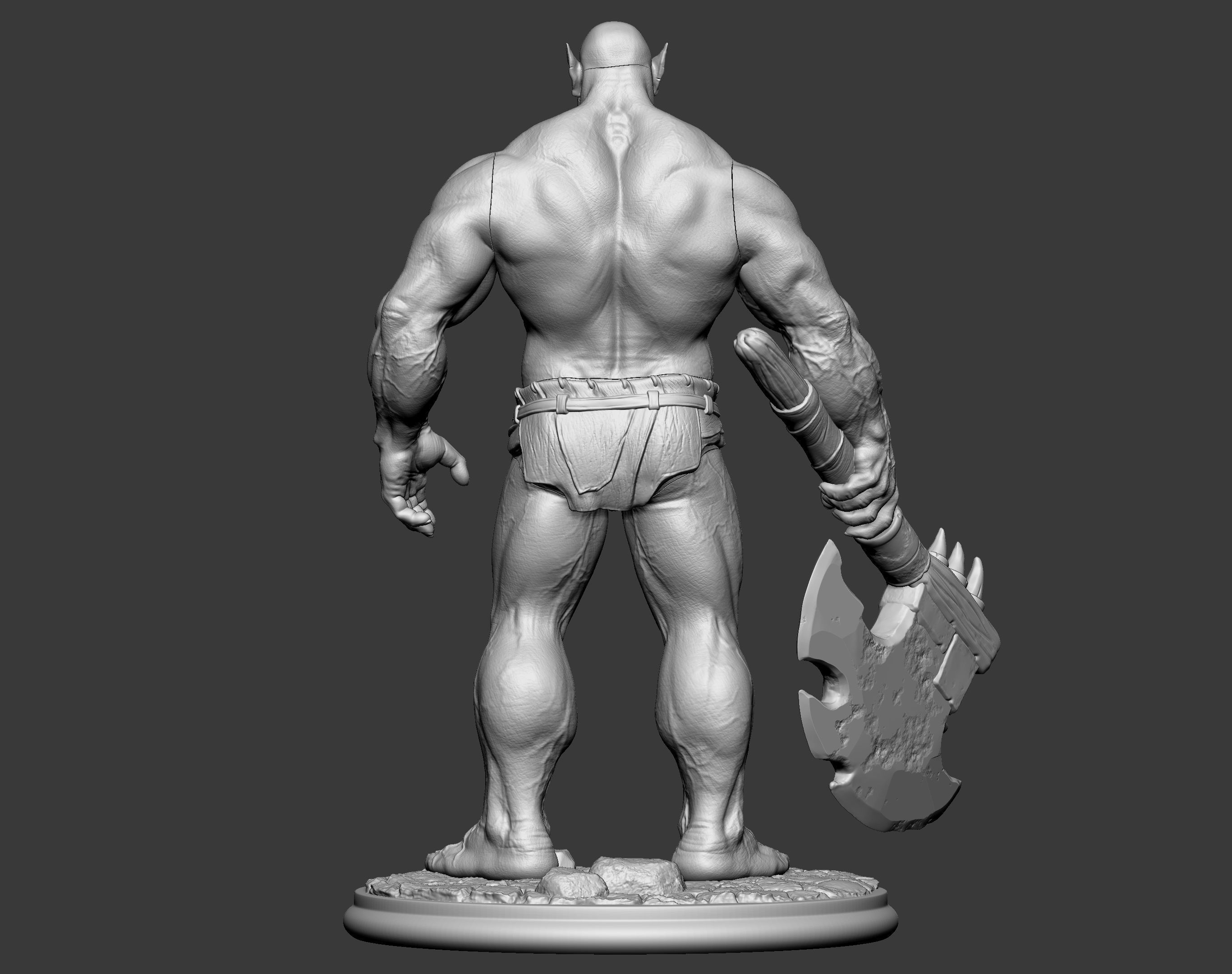 Orc miniature 3D print model_65