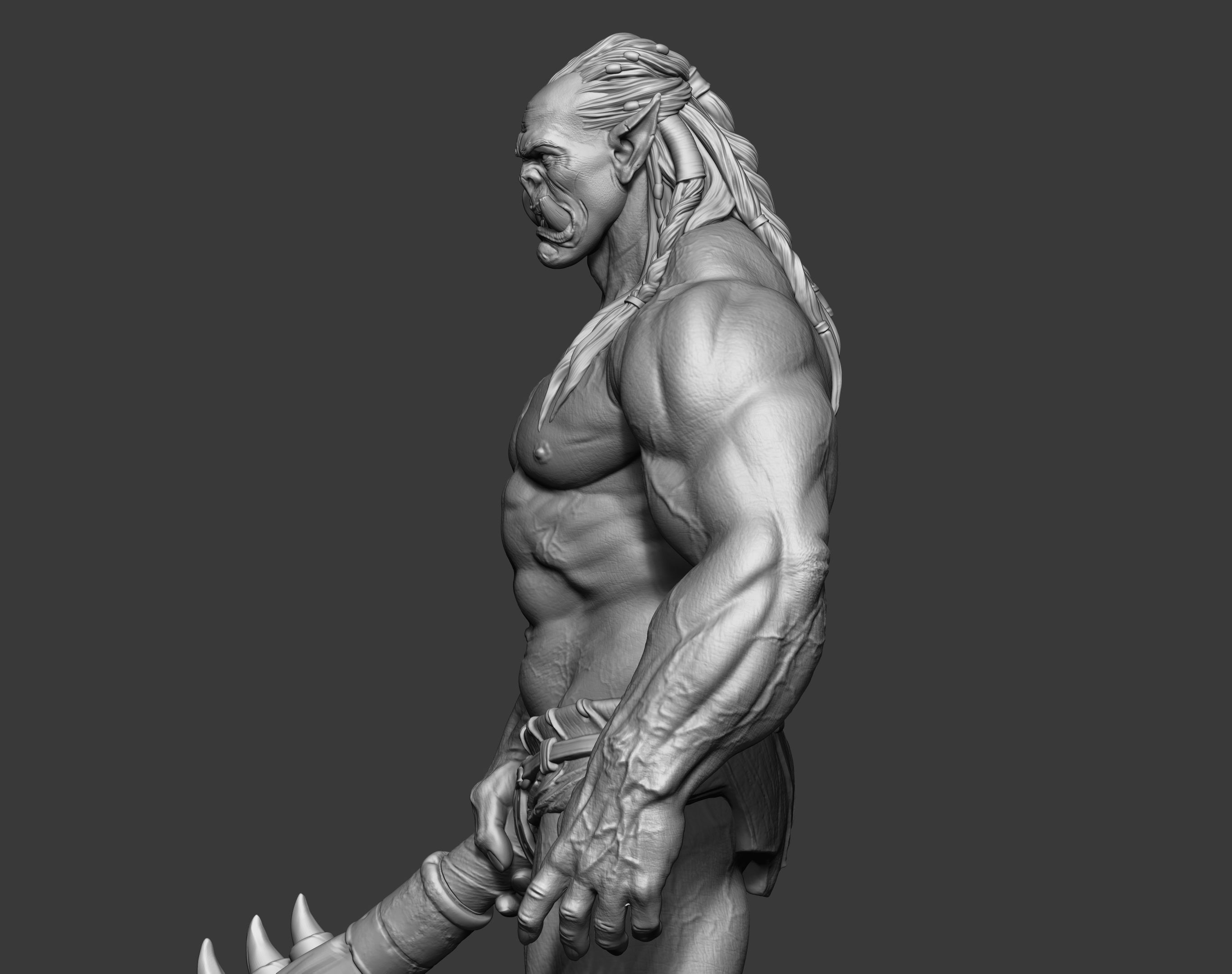 Orc miniature 3D print model_23