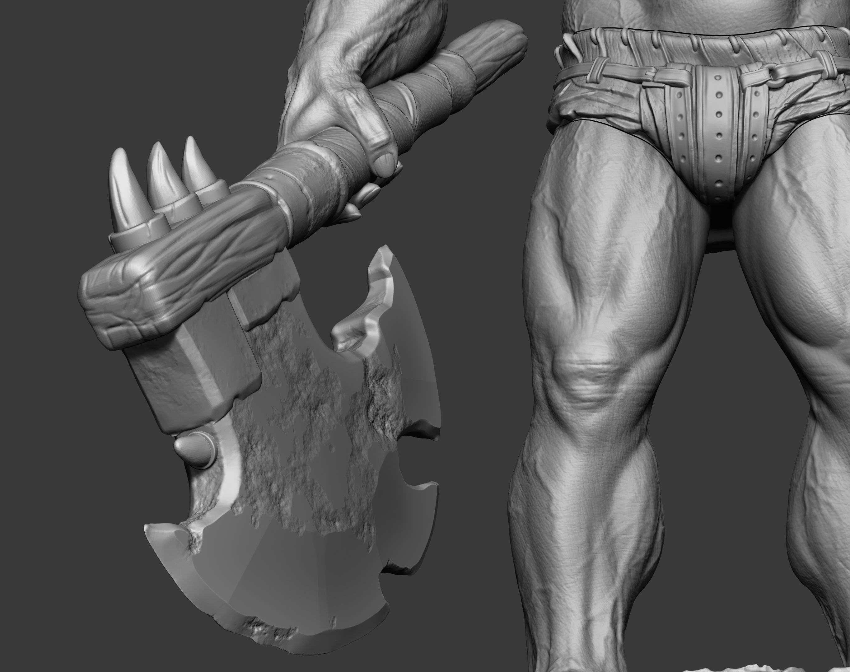 Orc miniature 3D print model_56