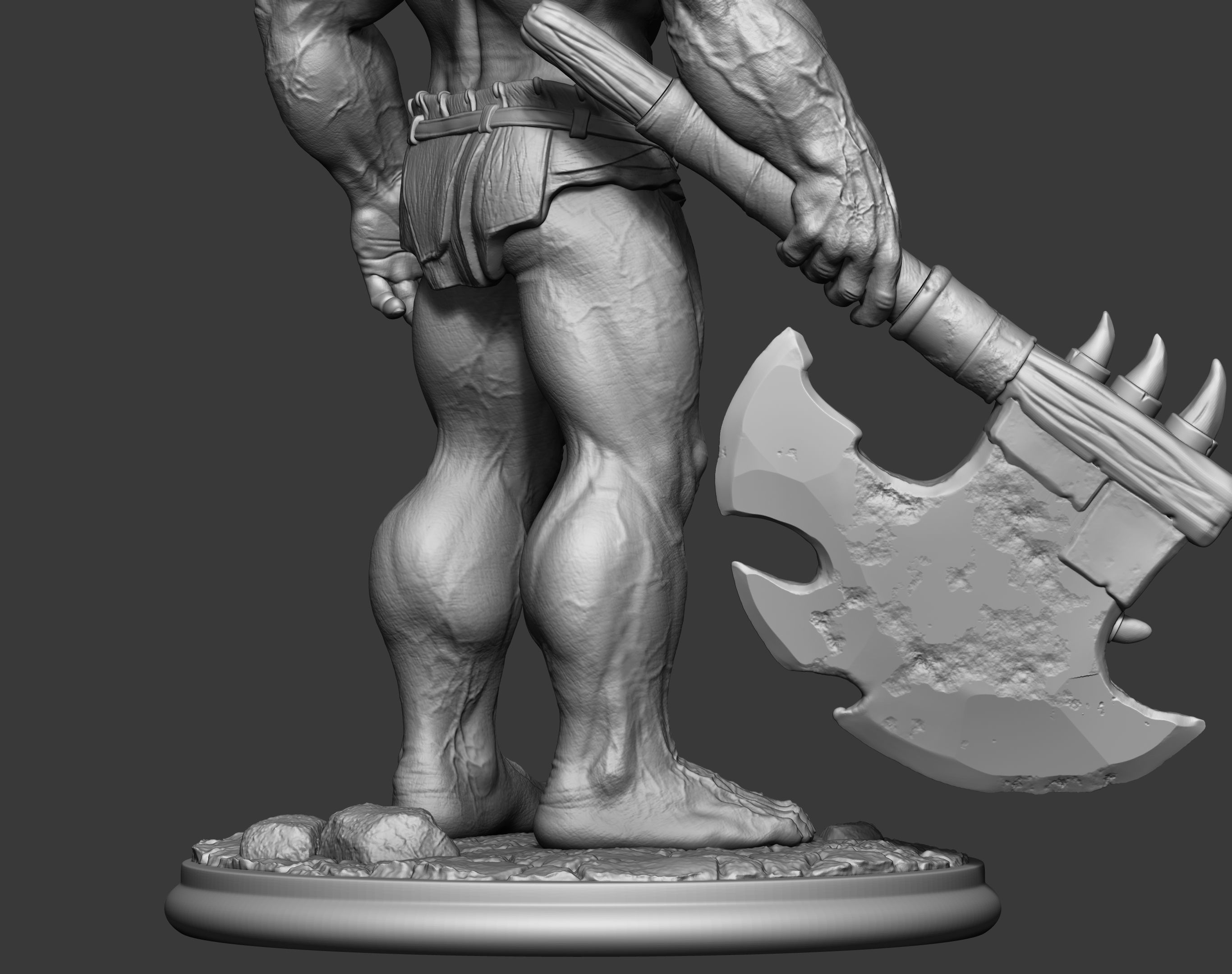 Orc miniature 3D print model_34