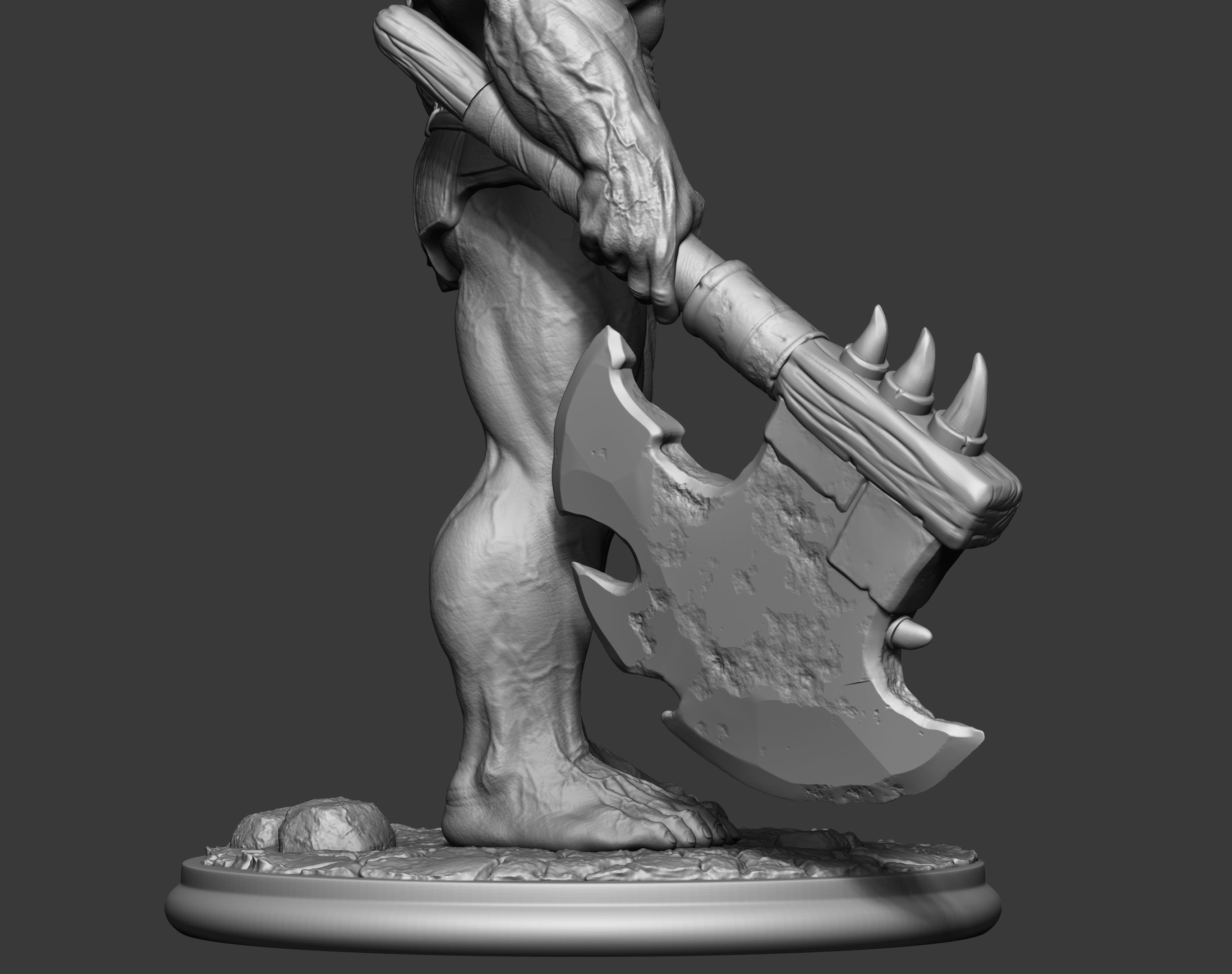 Orc miniature 3D print model_35