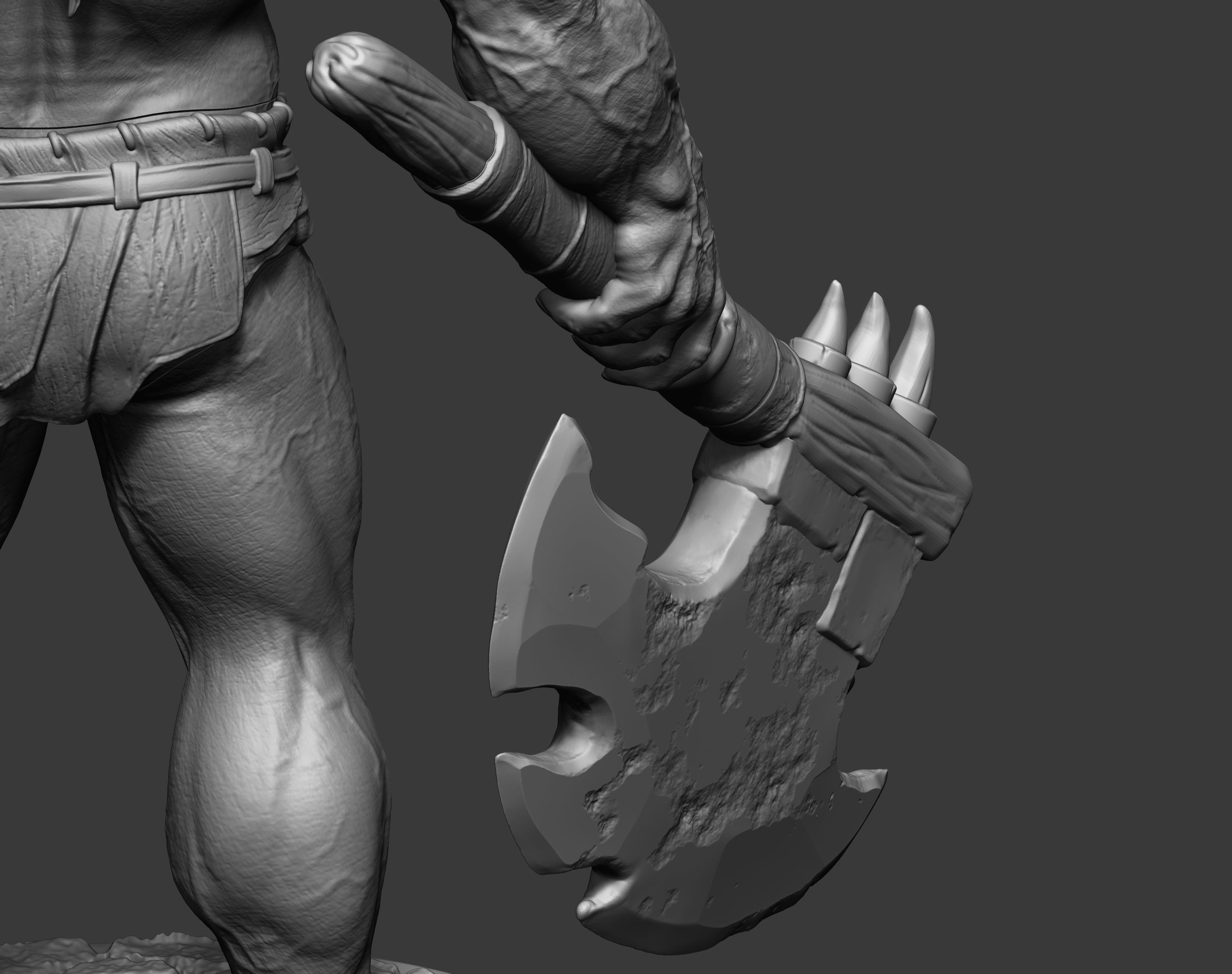 Orc miniature 3D print model_55