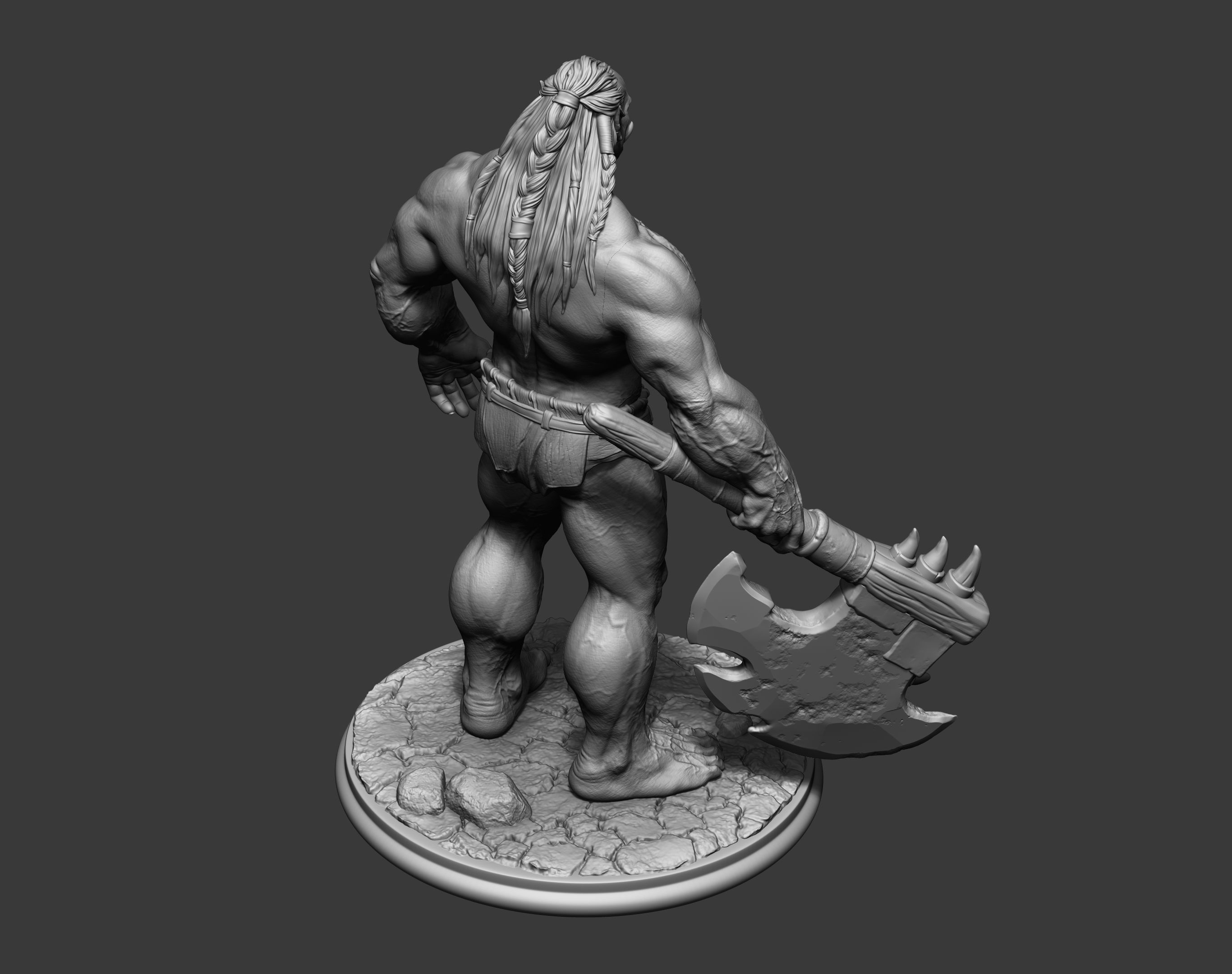 Orc miniature 3D print model_18