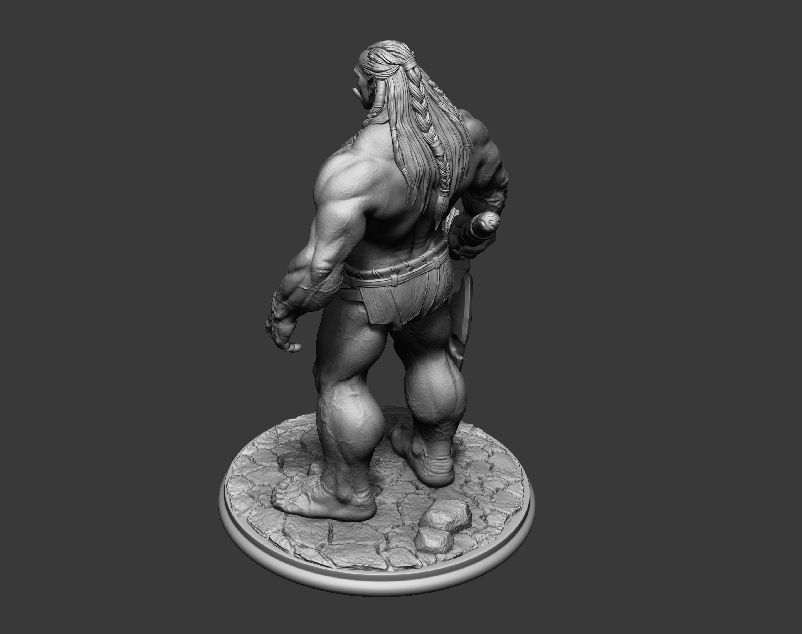 Orc miniature 3D print model_16