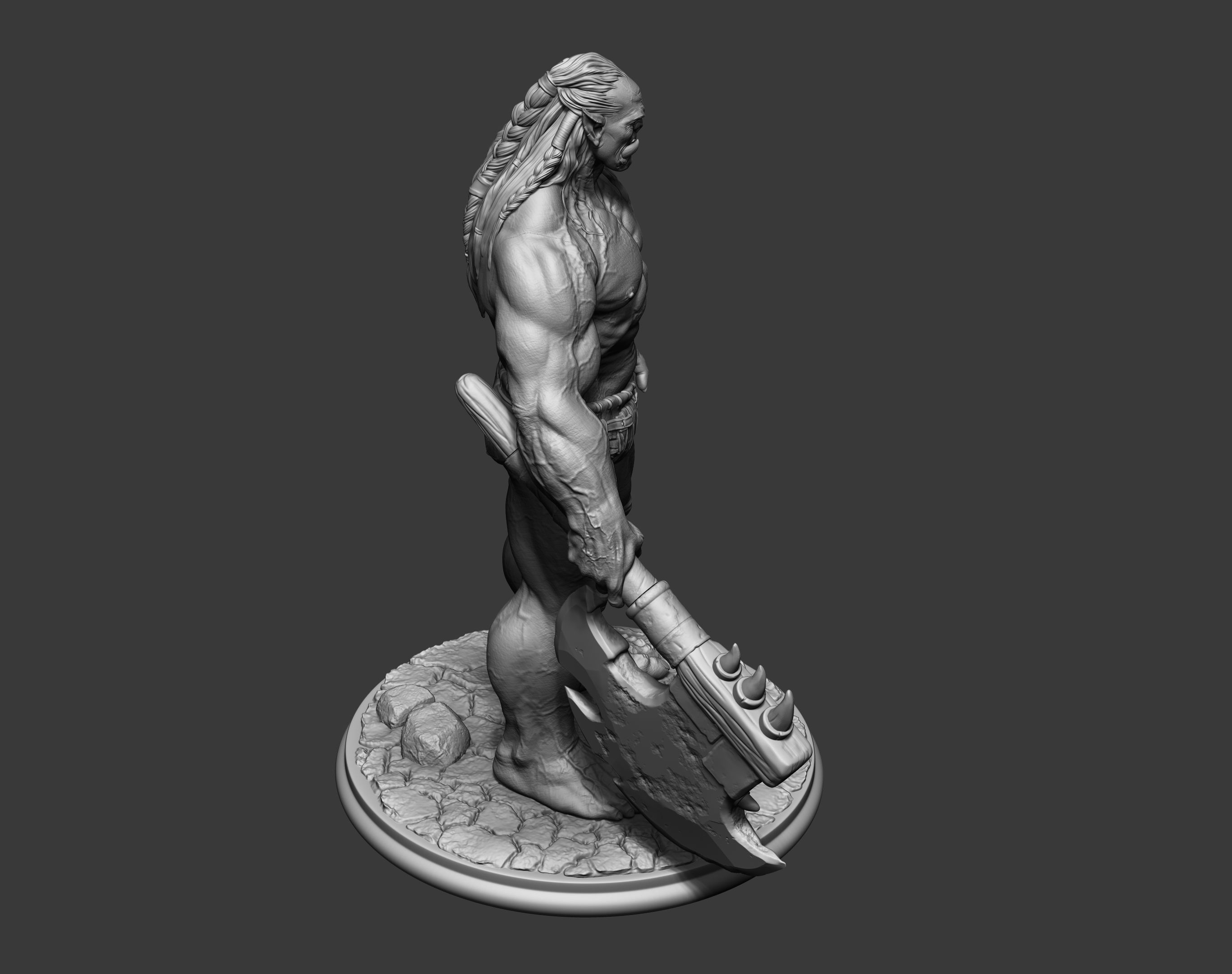 Orc miniature 3D print model_19