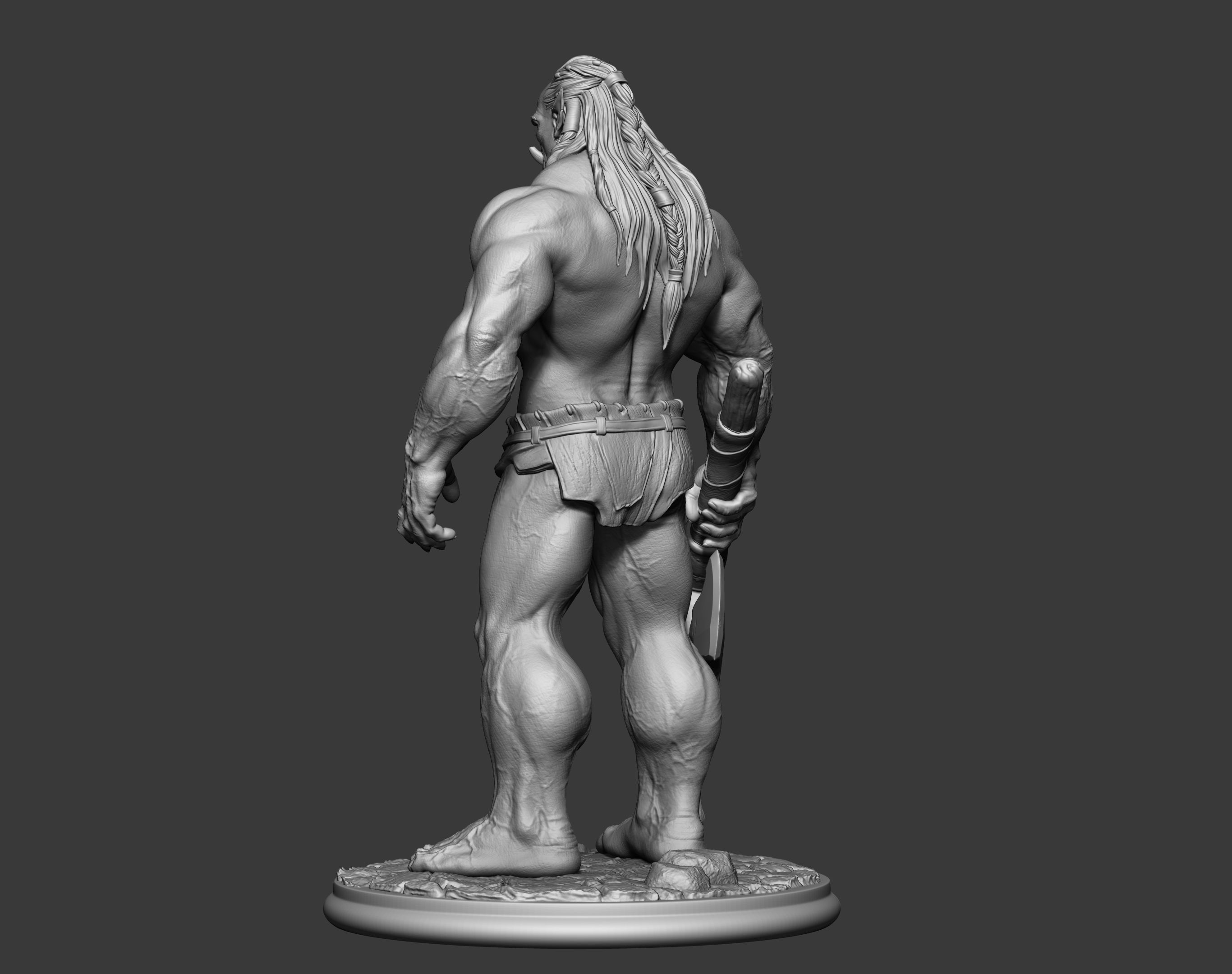 Orc miniature 3D print model_4
