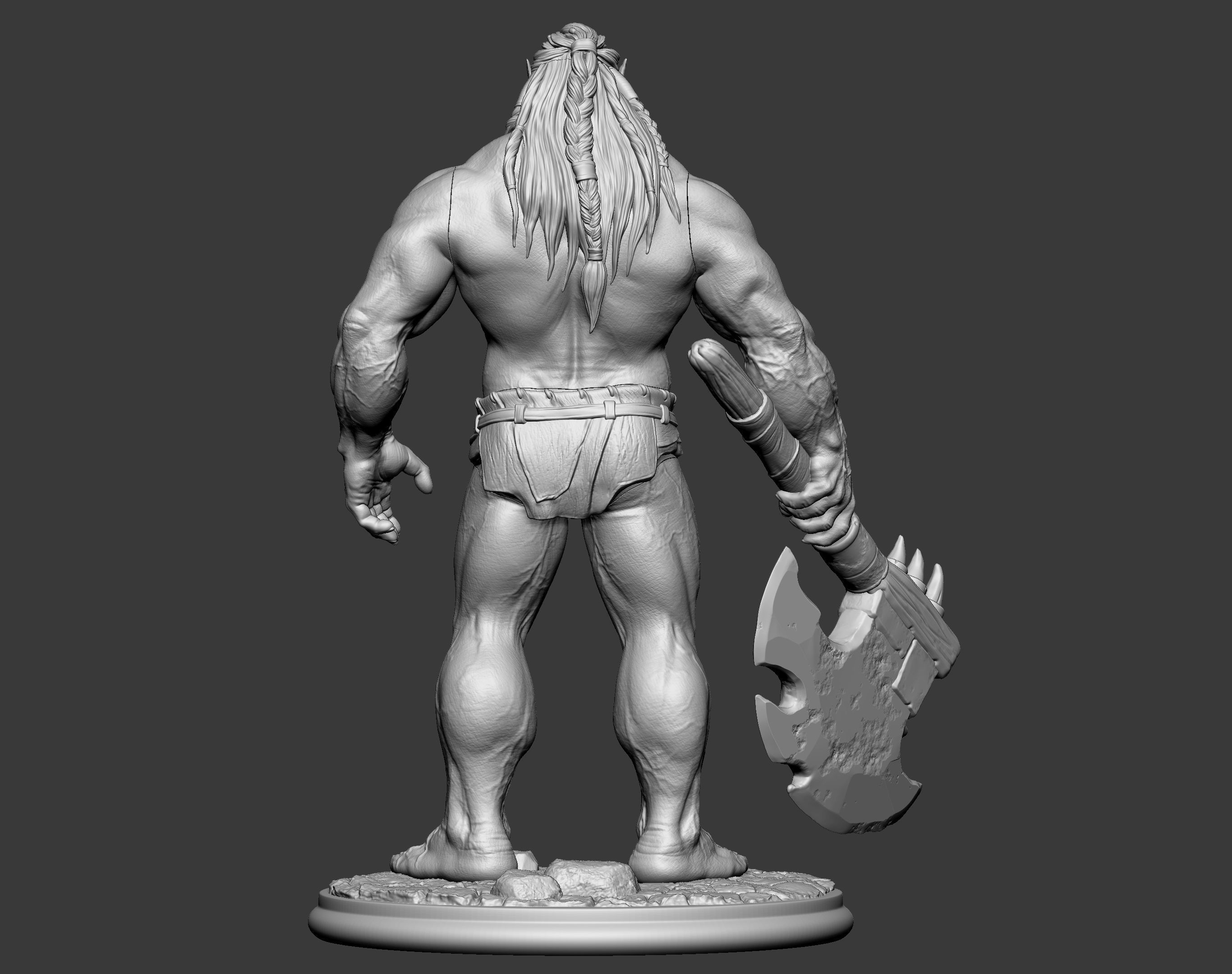 Orc miniature 3D print model_41