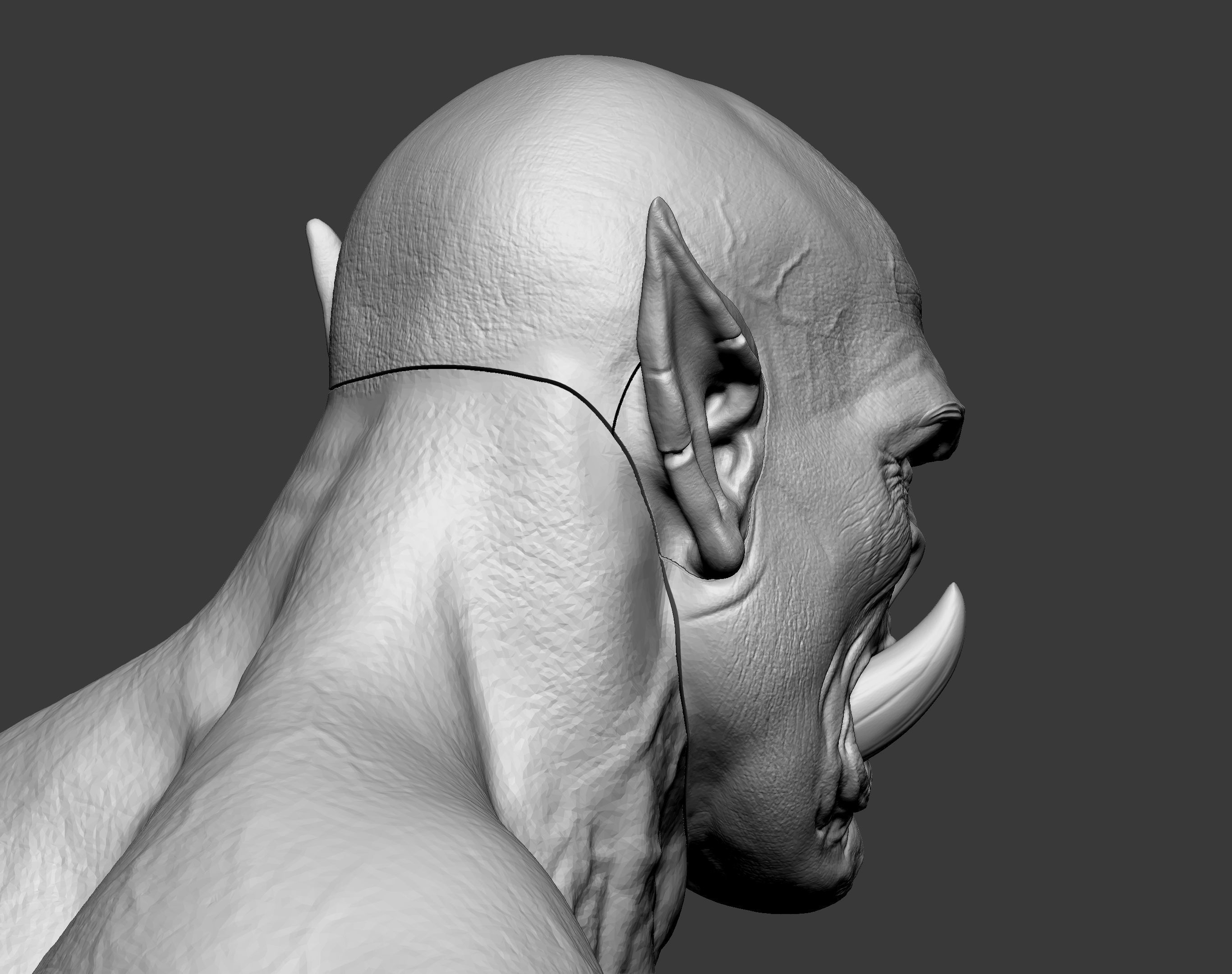 Orc miniature 3D print model_74