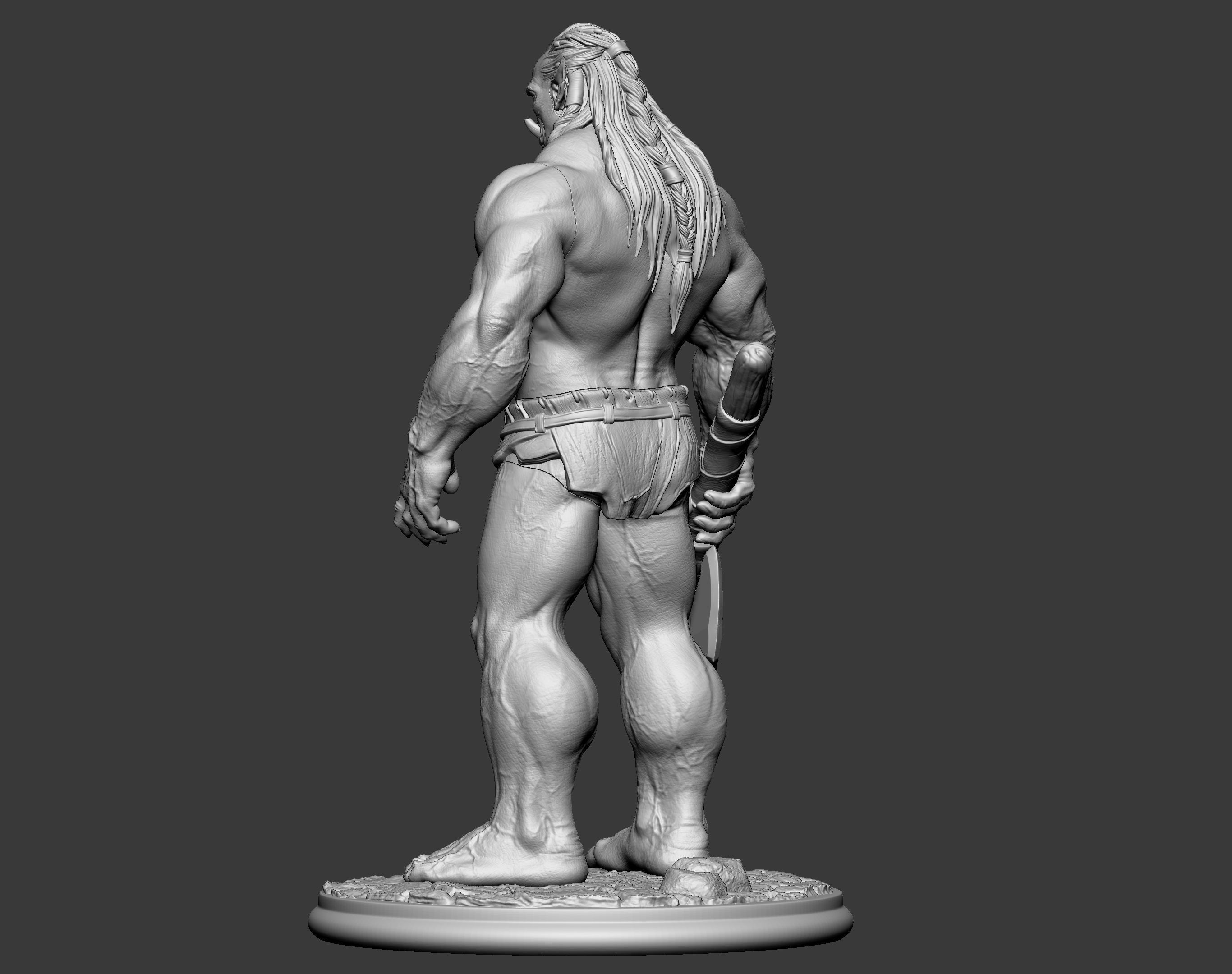 Orc miniature 3D print model_40