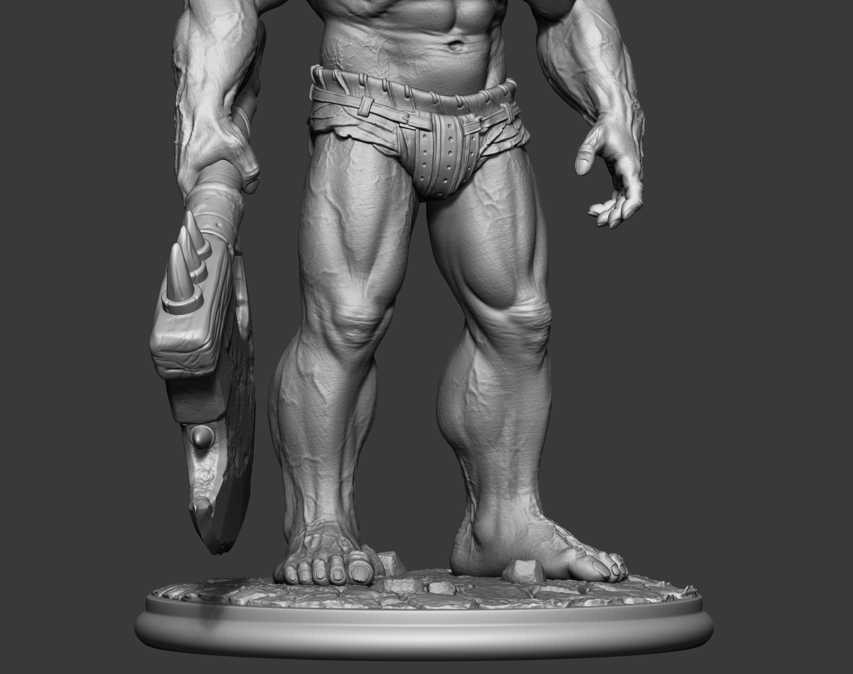 Orc miniature 3D print model_37
