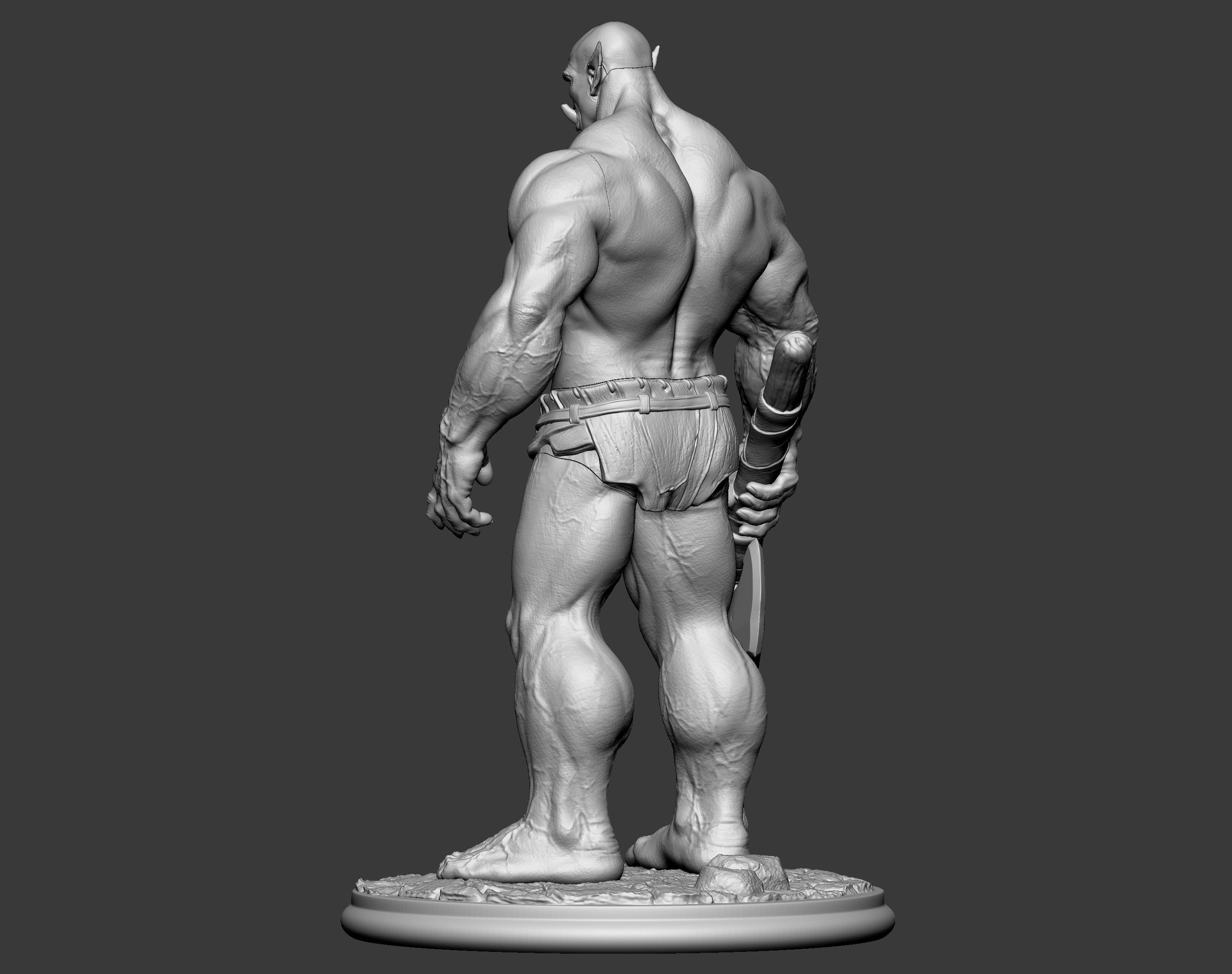 Orc miniature 3D print model_64