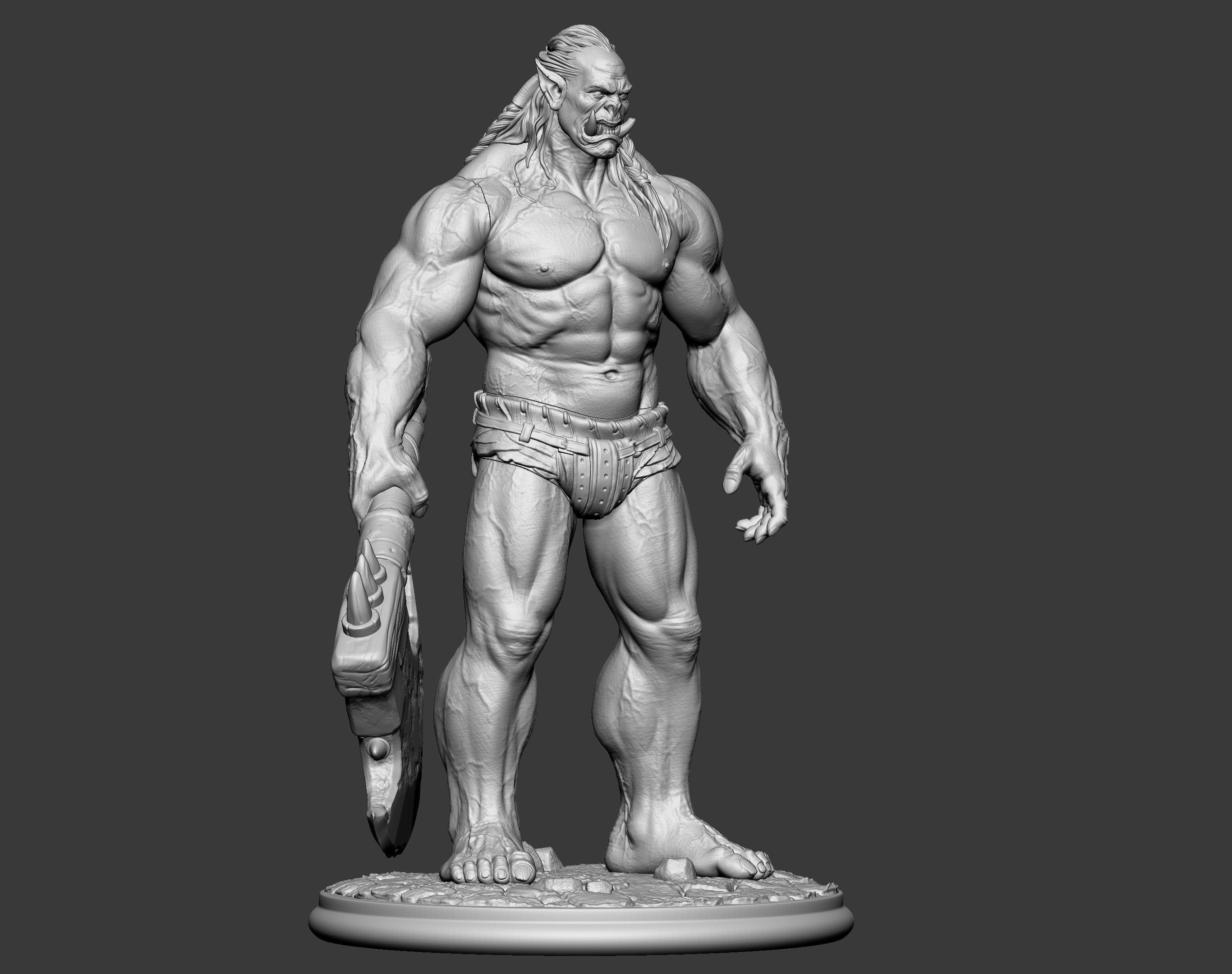 Orc miniature 3D print model_44
