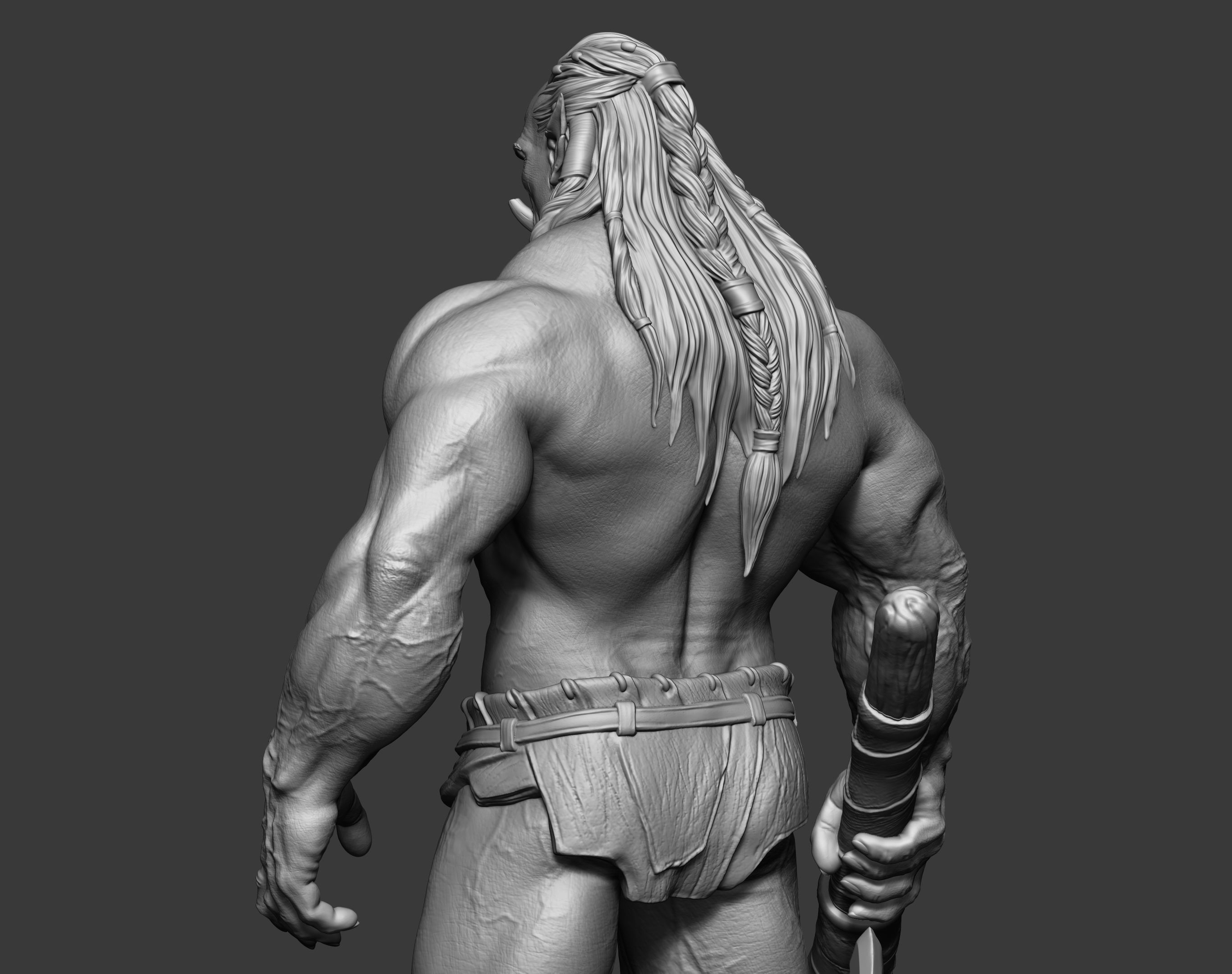 Orc miniature 3D print model_24