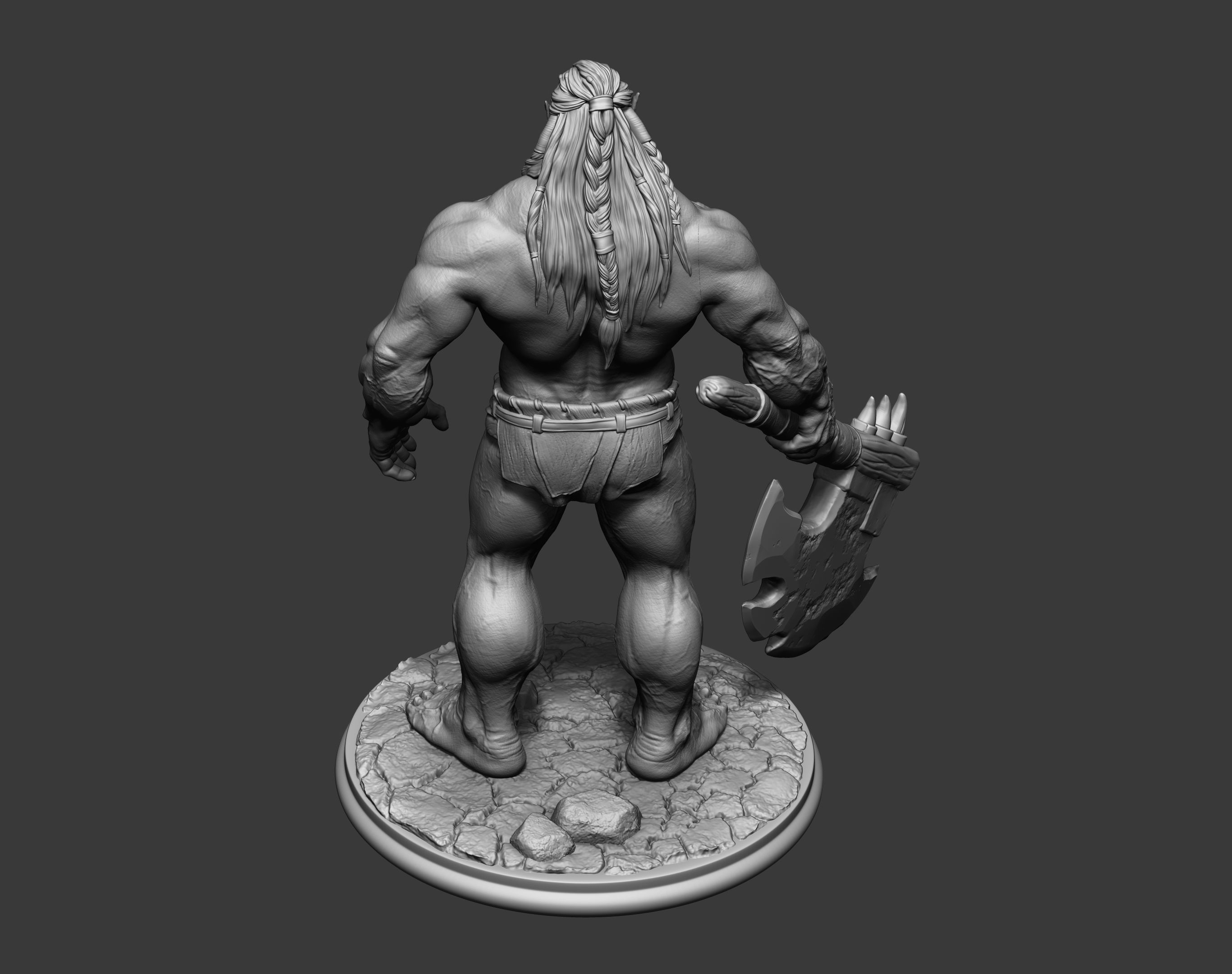 Orc miniature 3D print model_17