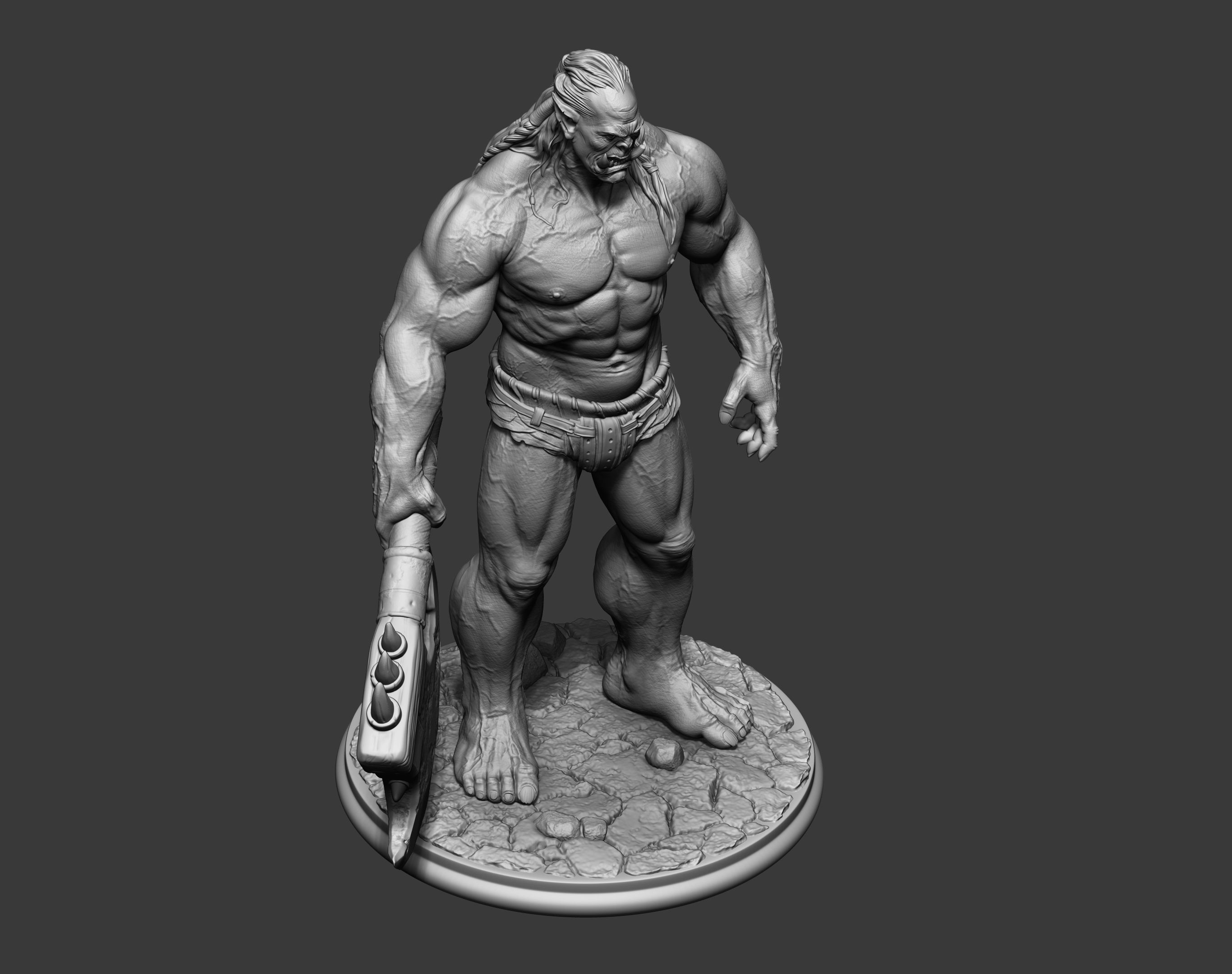 Orc miniature 3D print model_20
