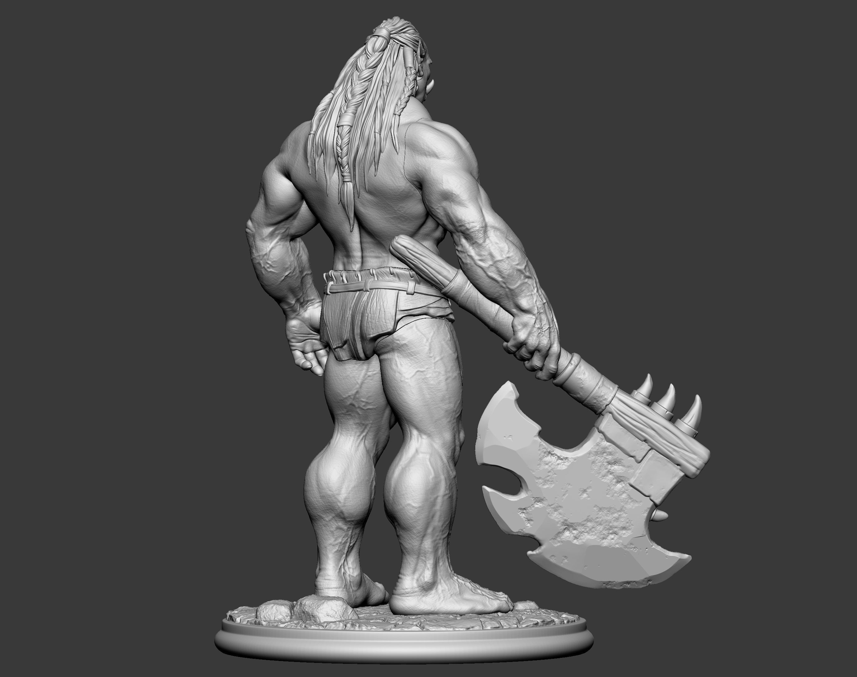 Orc miniature 3D print model_42