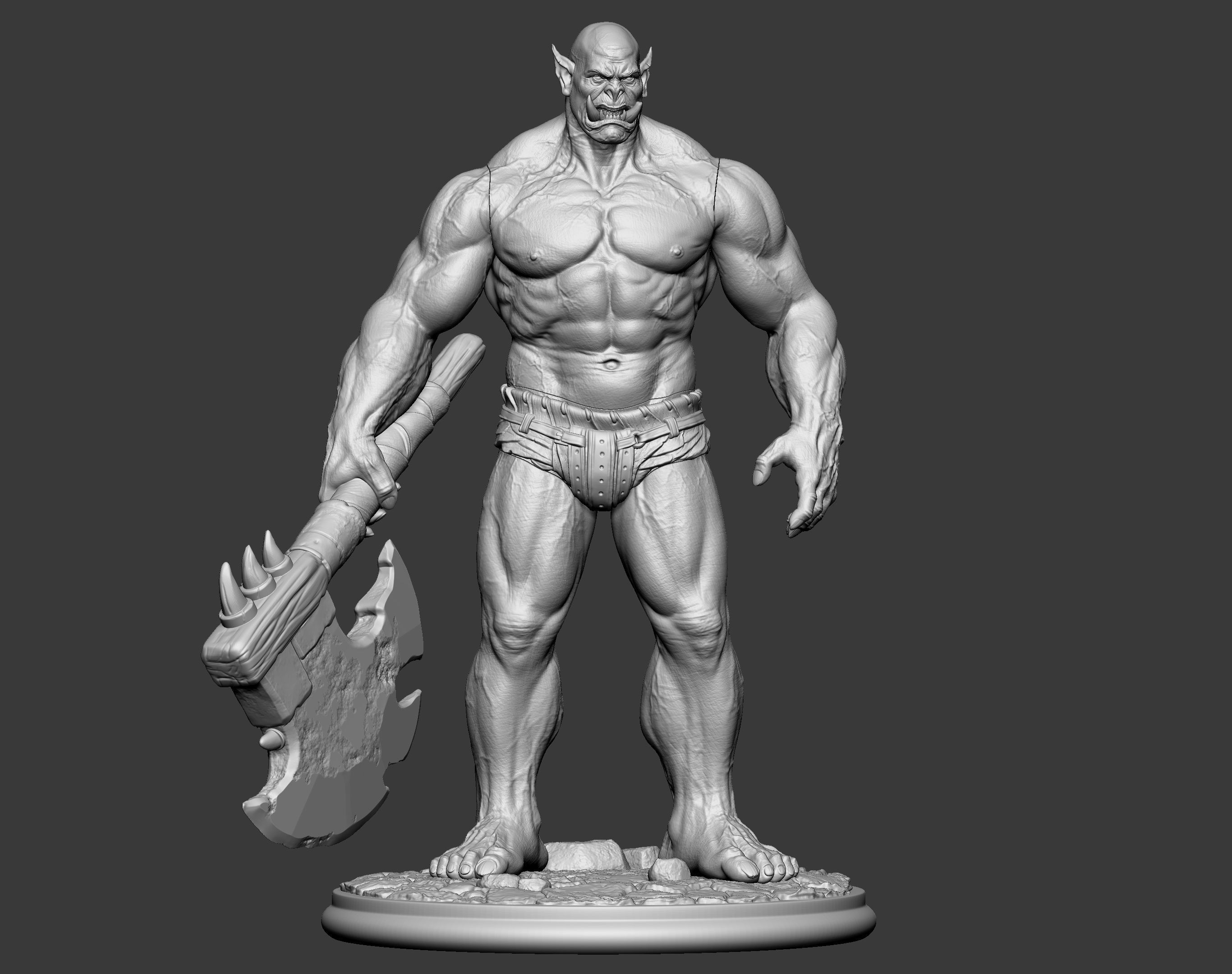 Orc miniature 3D print model_61