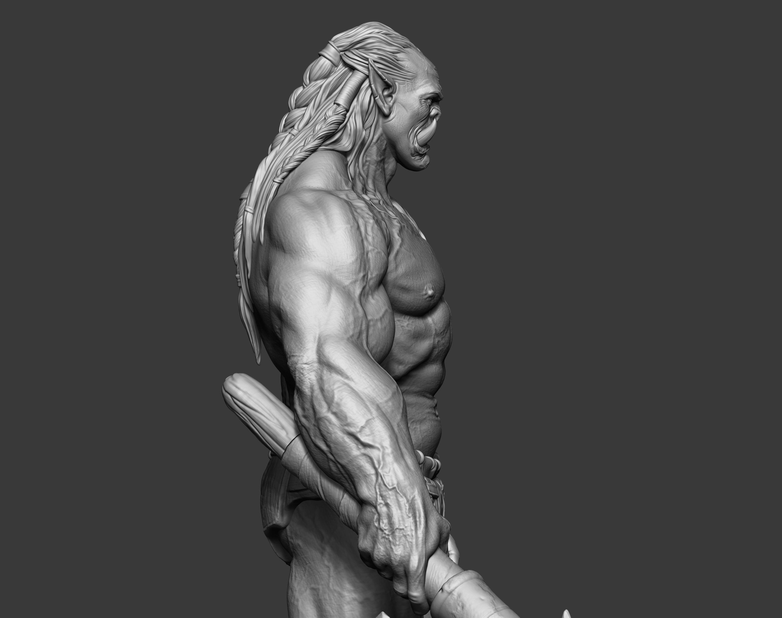 Orc miniature 3D print model_27