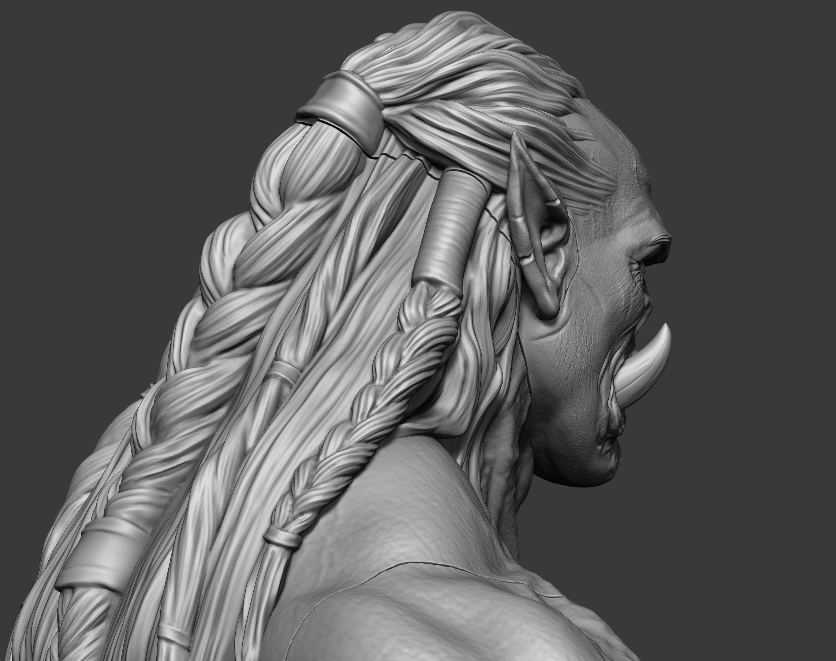 Orc miniature 3D print model_50