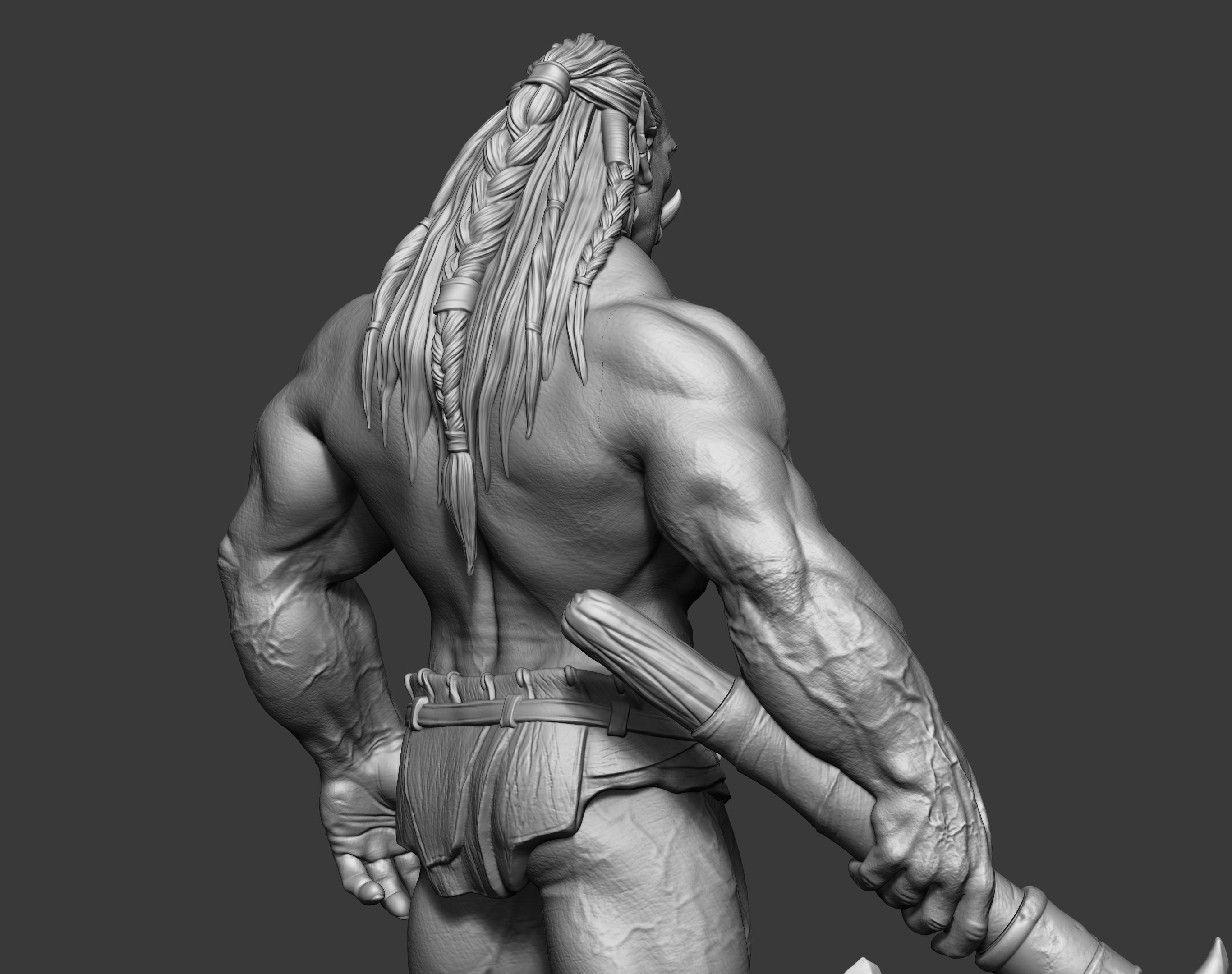 Orc miniature 3D print model_26