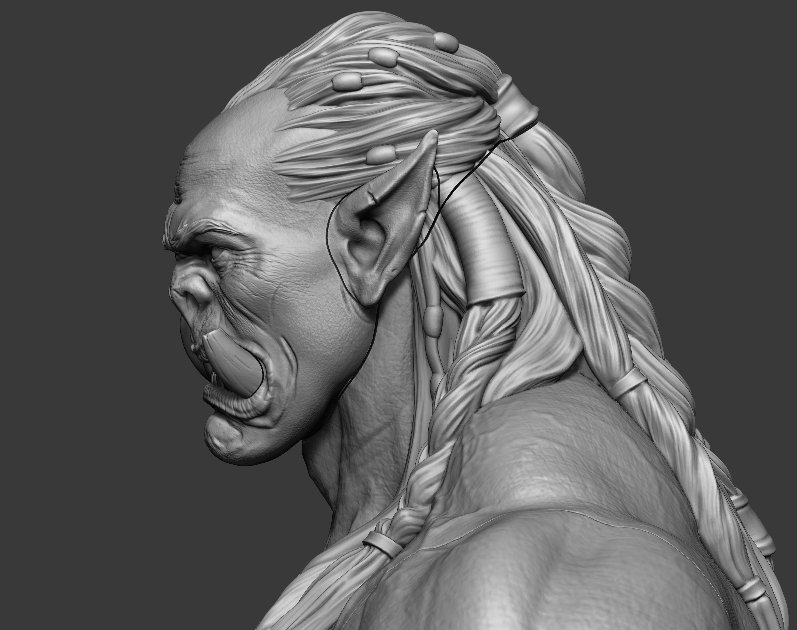 Orc miniature 3D print model_47