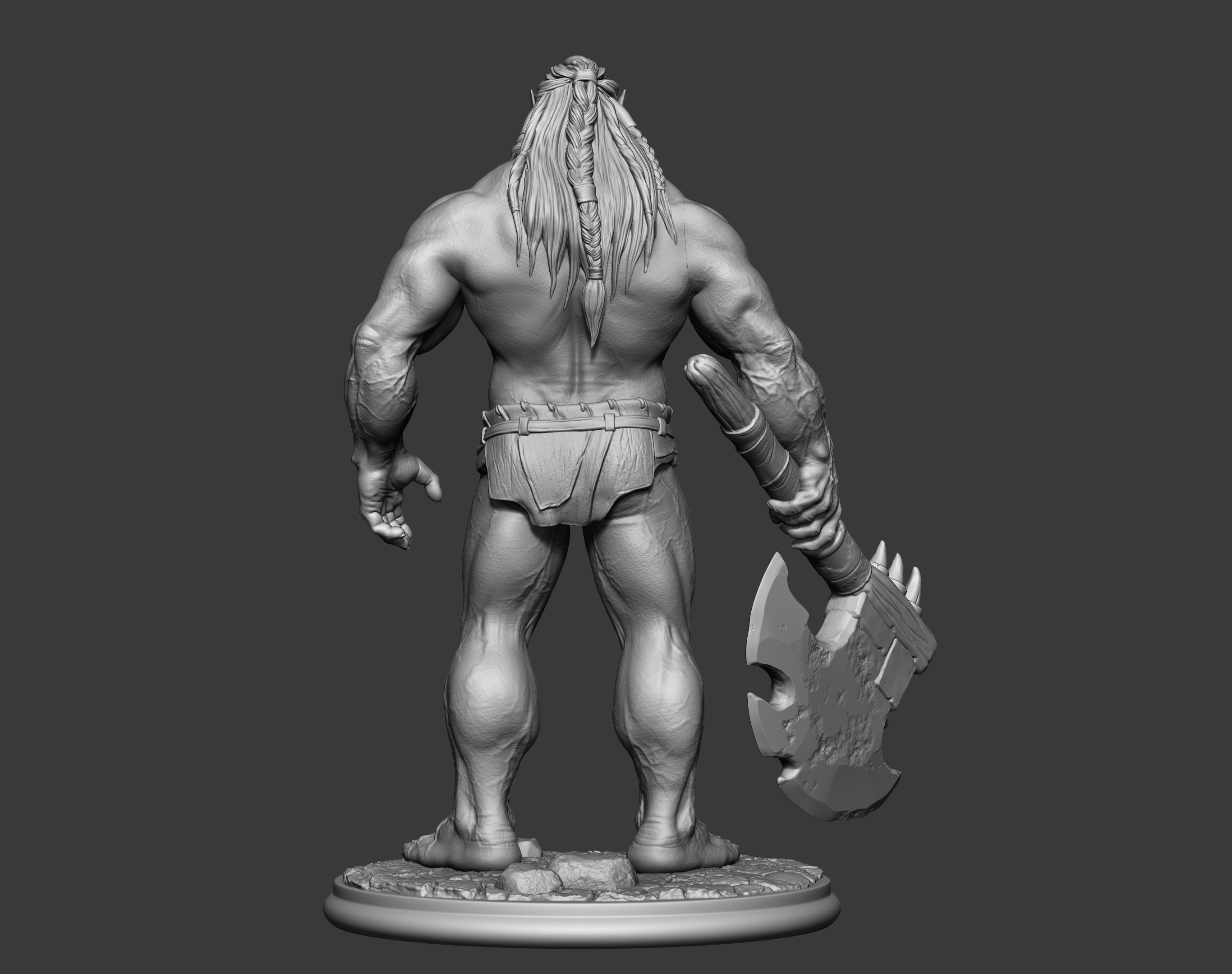 Orc miniature 3D print model_5