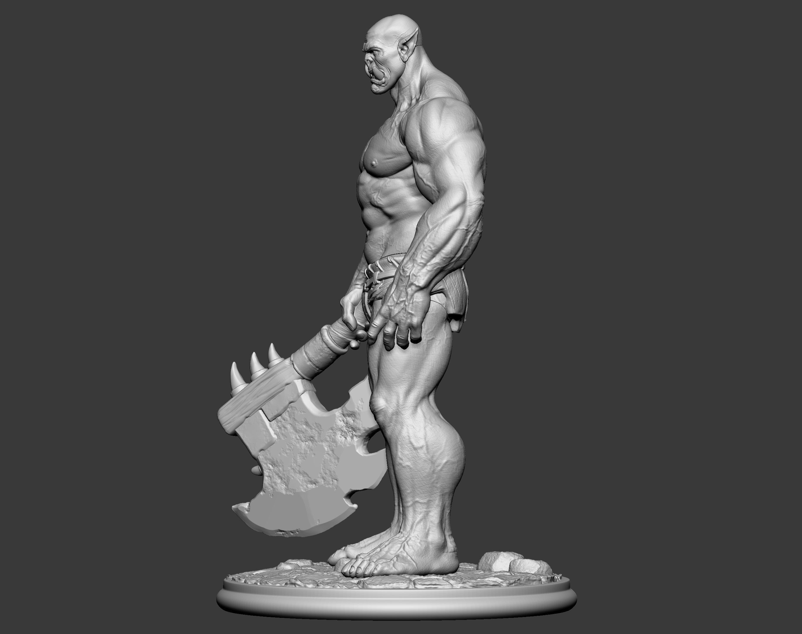Orc miniature 3D print model_63
