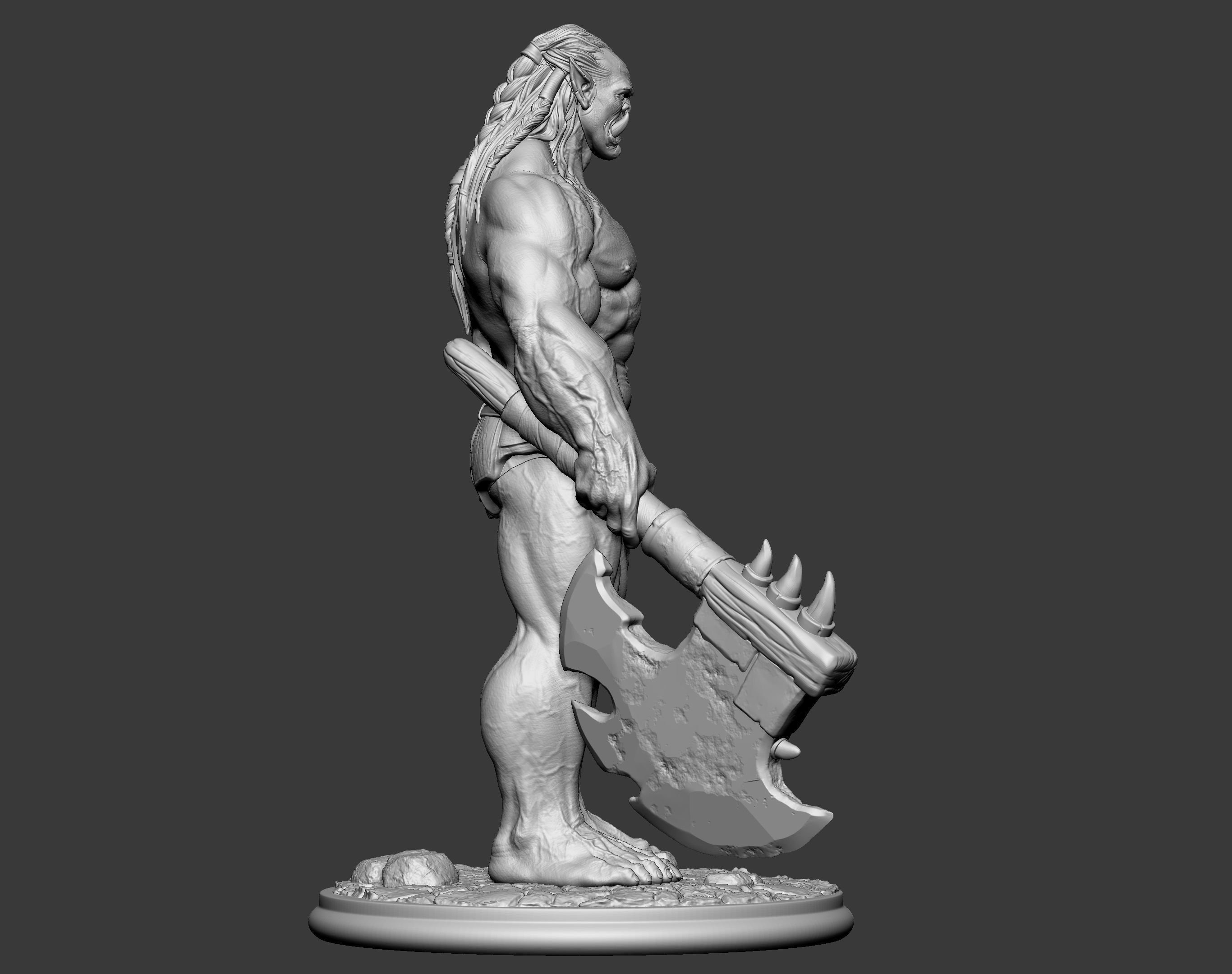 Orc miniature 3D print model_43