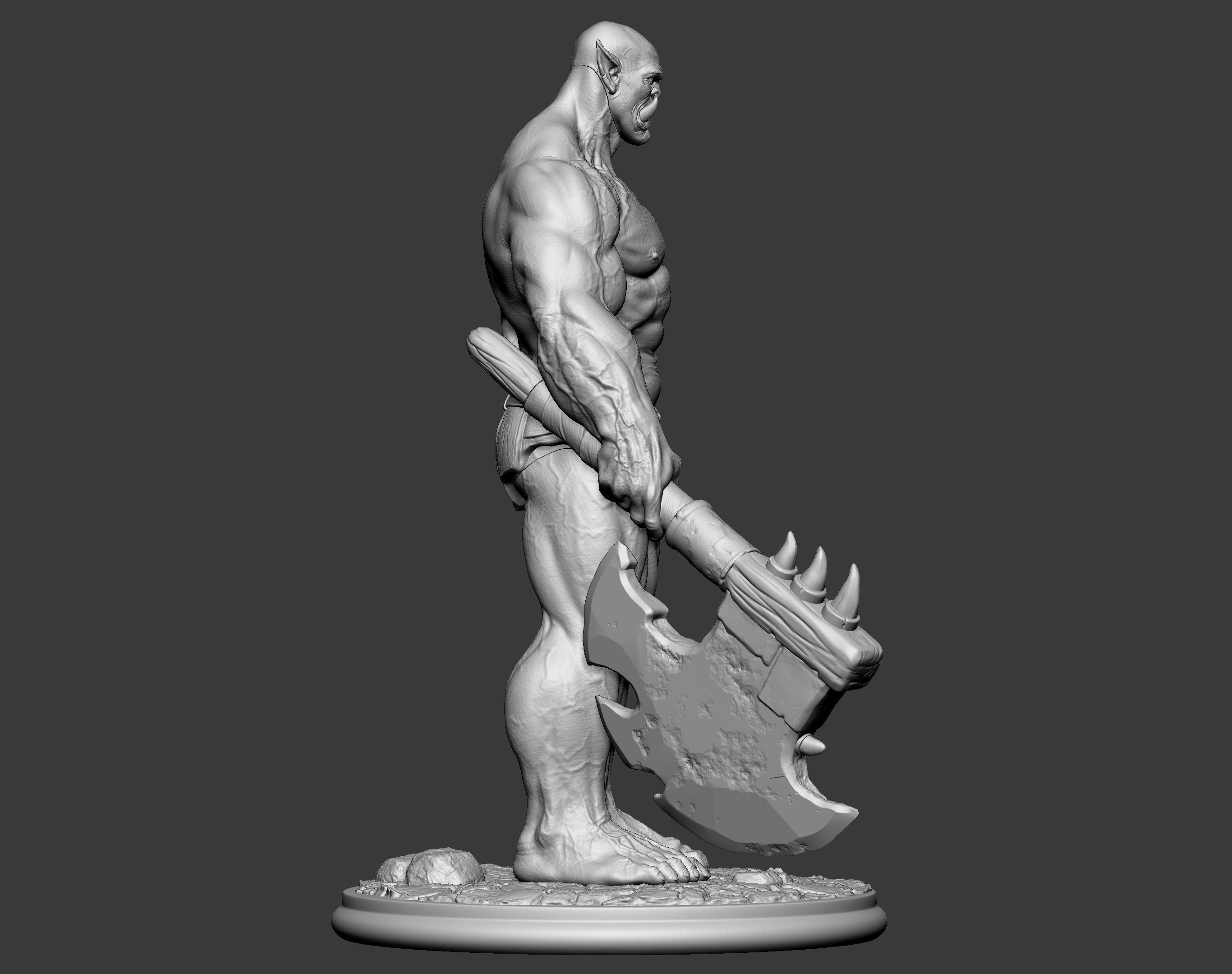 Orc miniature 3D print model_67