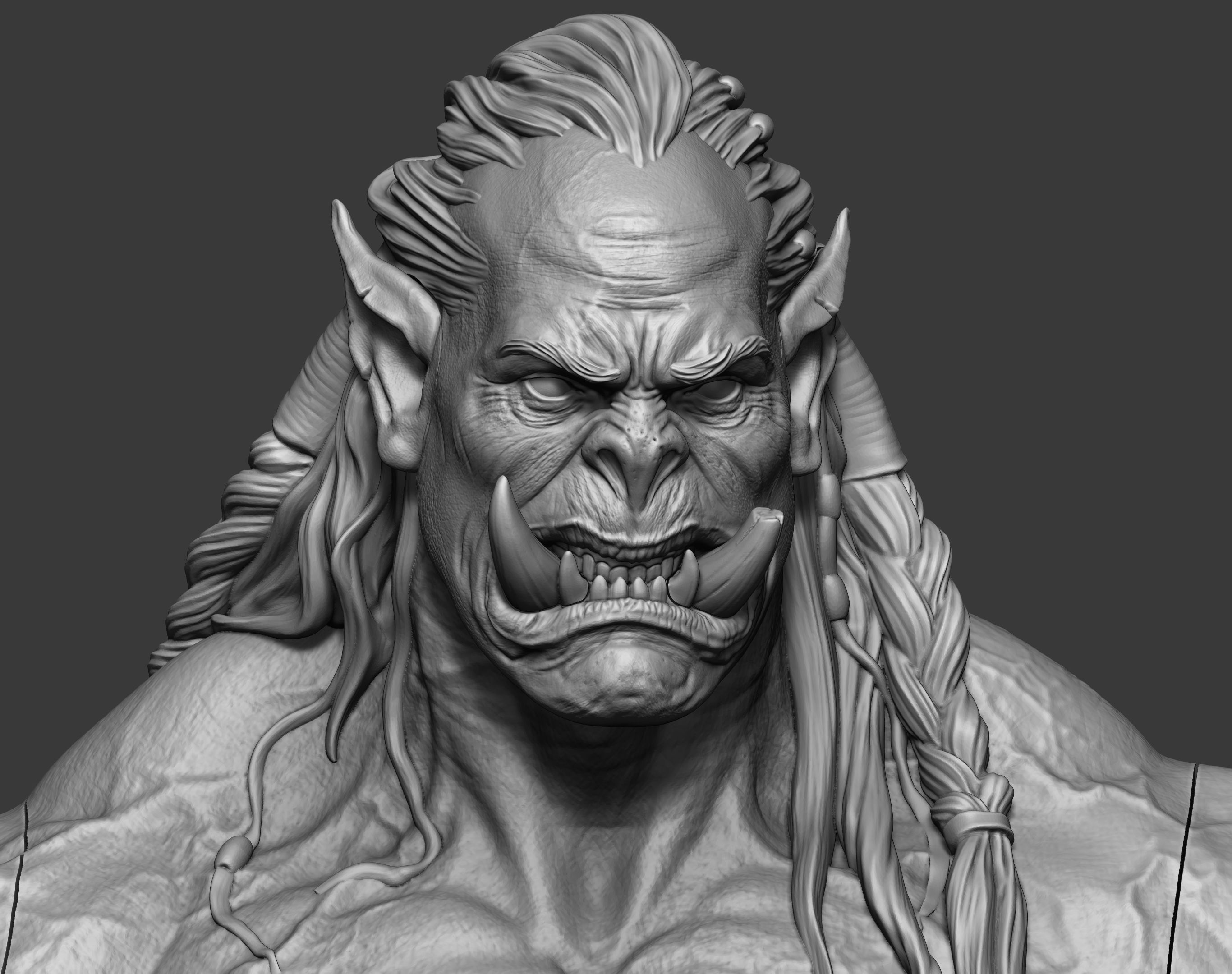 Orc miniature 3D print model_45