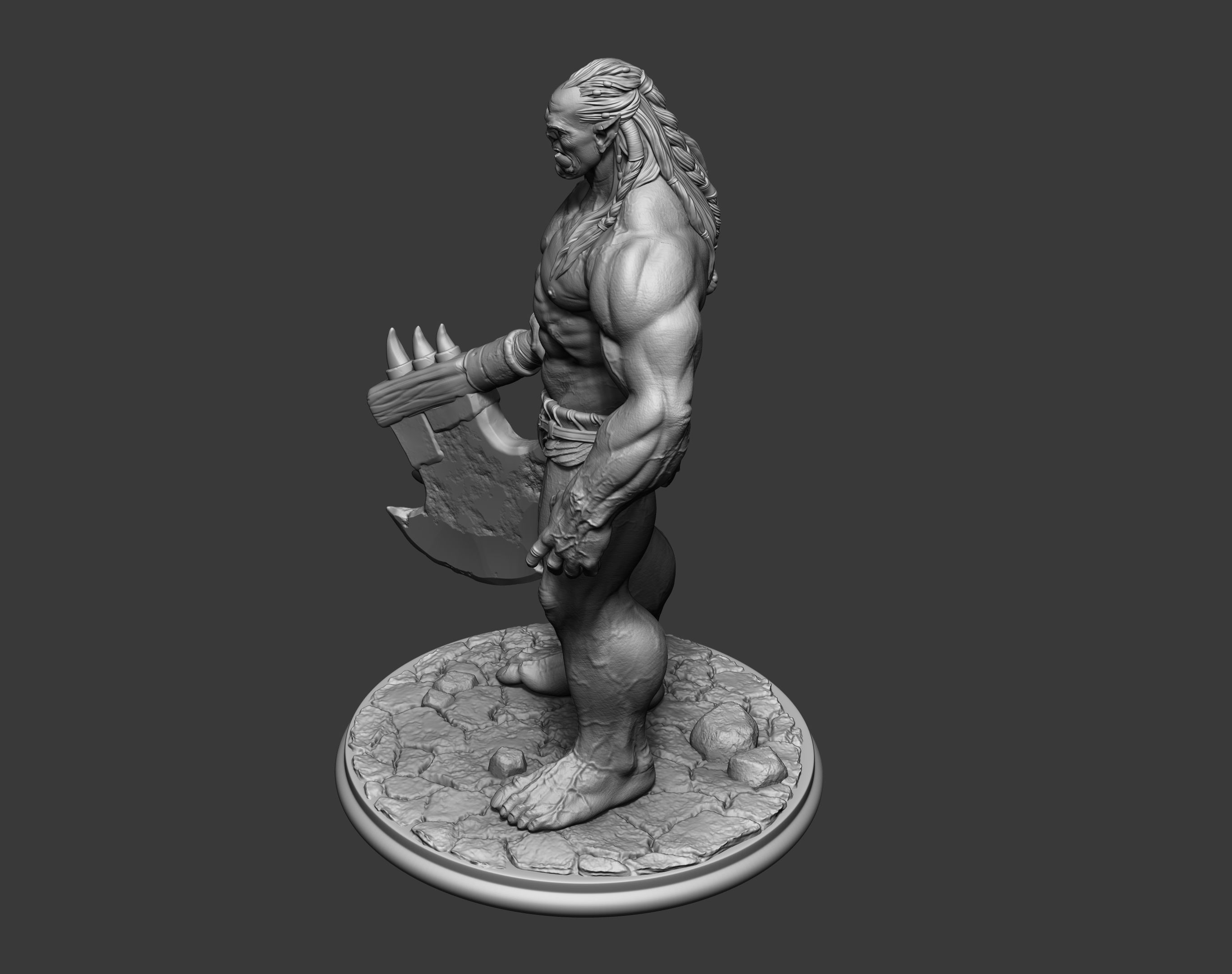 Orc miniature 3D print model_15