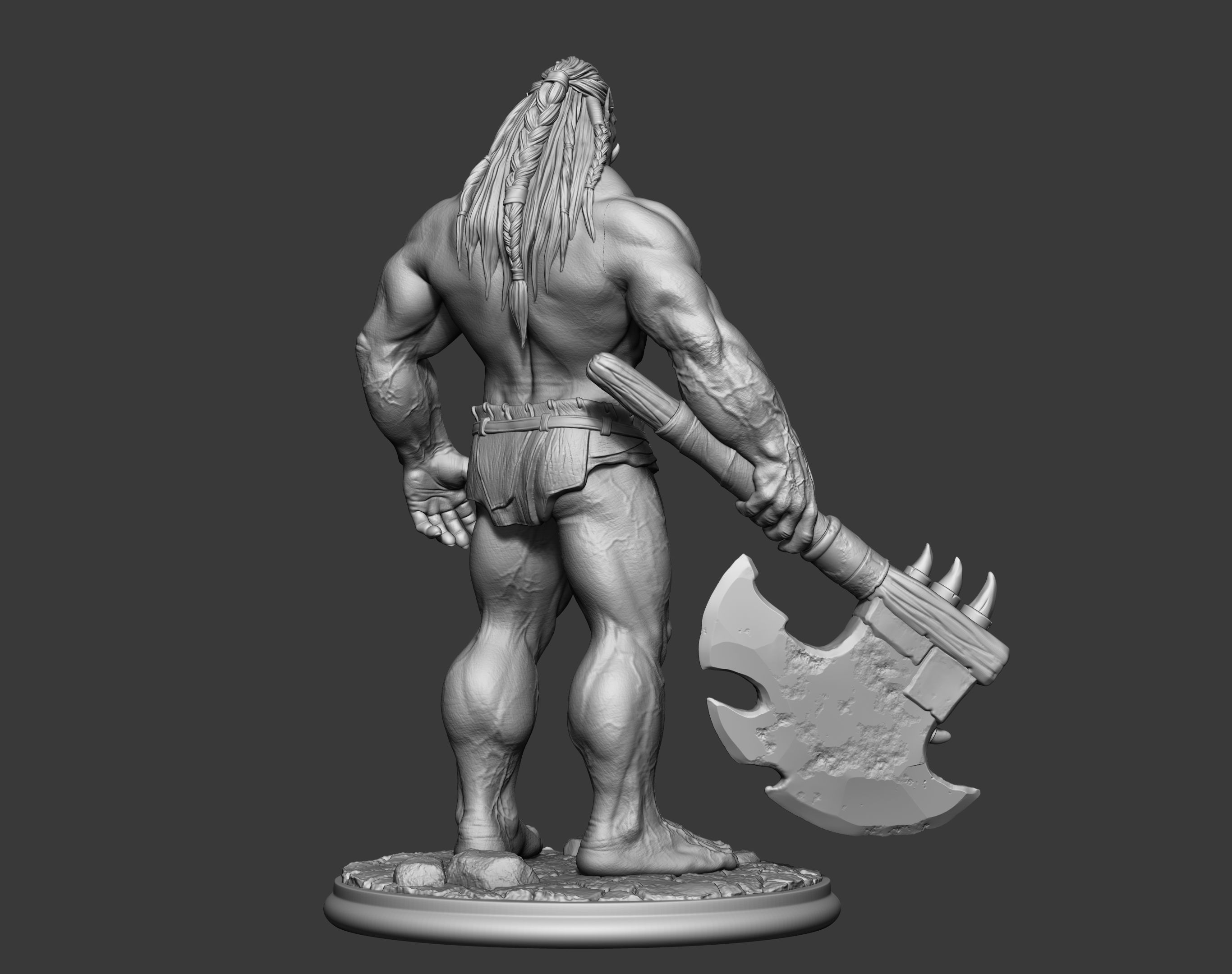 Orc miniature 3D print model_6