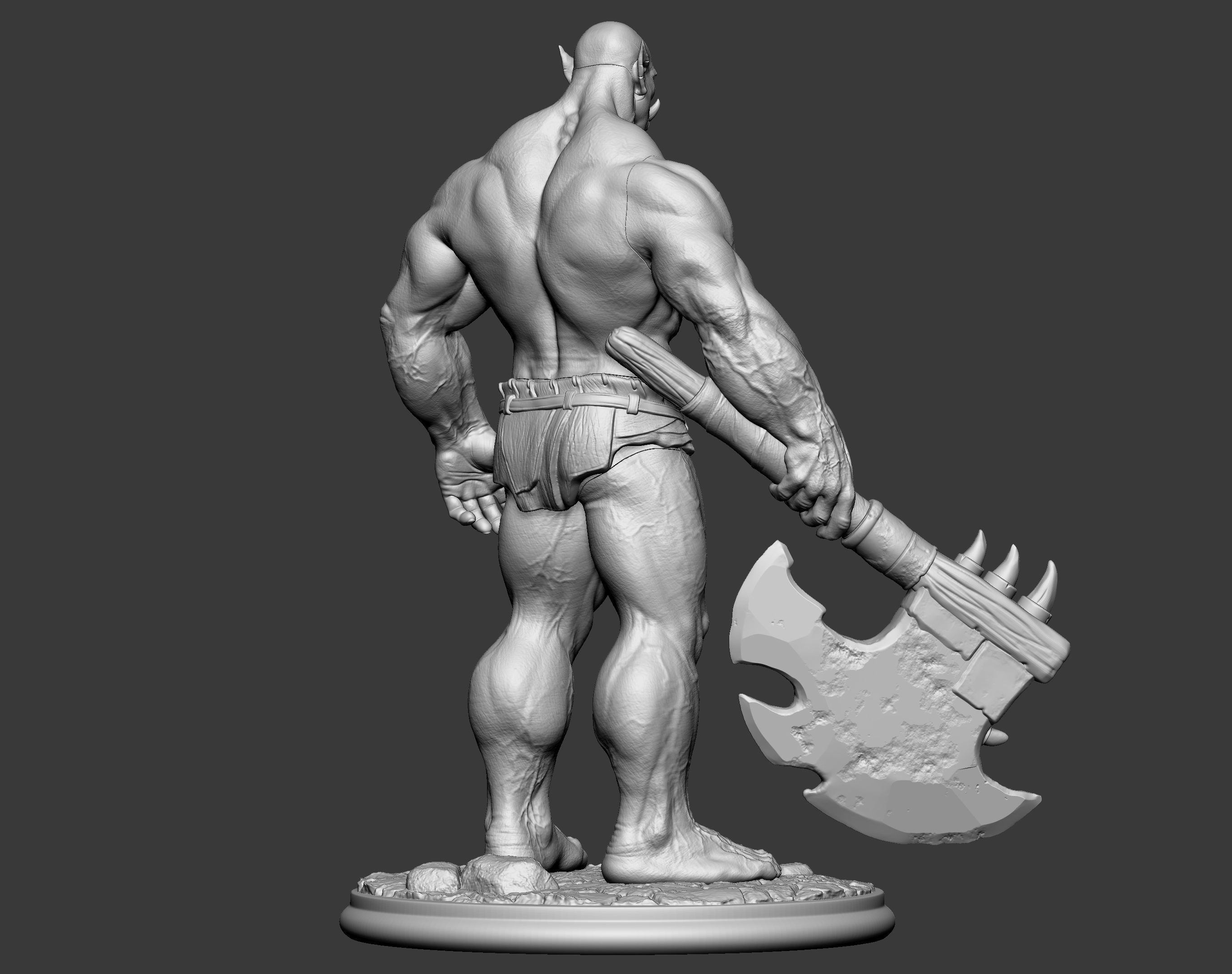 Orc miniature 3D print model_66