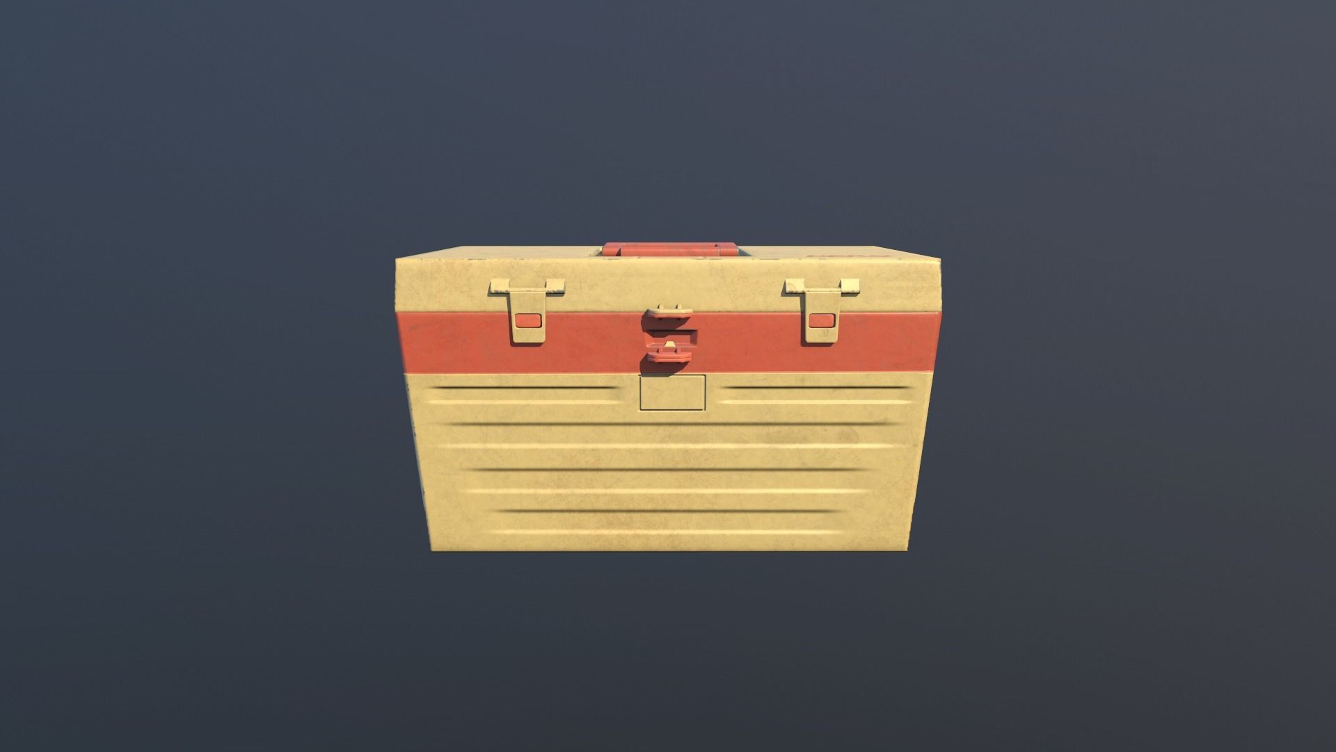 Retro Box Animated PBR Low-poly 3D model_1