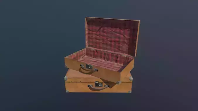 Suitcase Animated PBR Low-poly 3D model