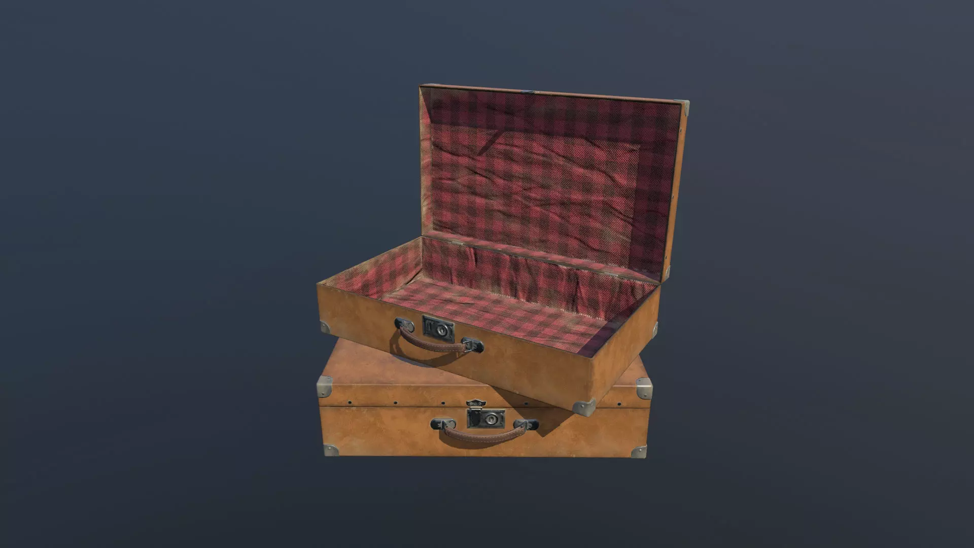 Suitcase Animated PBR Low-poly 3D model_0