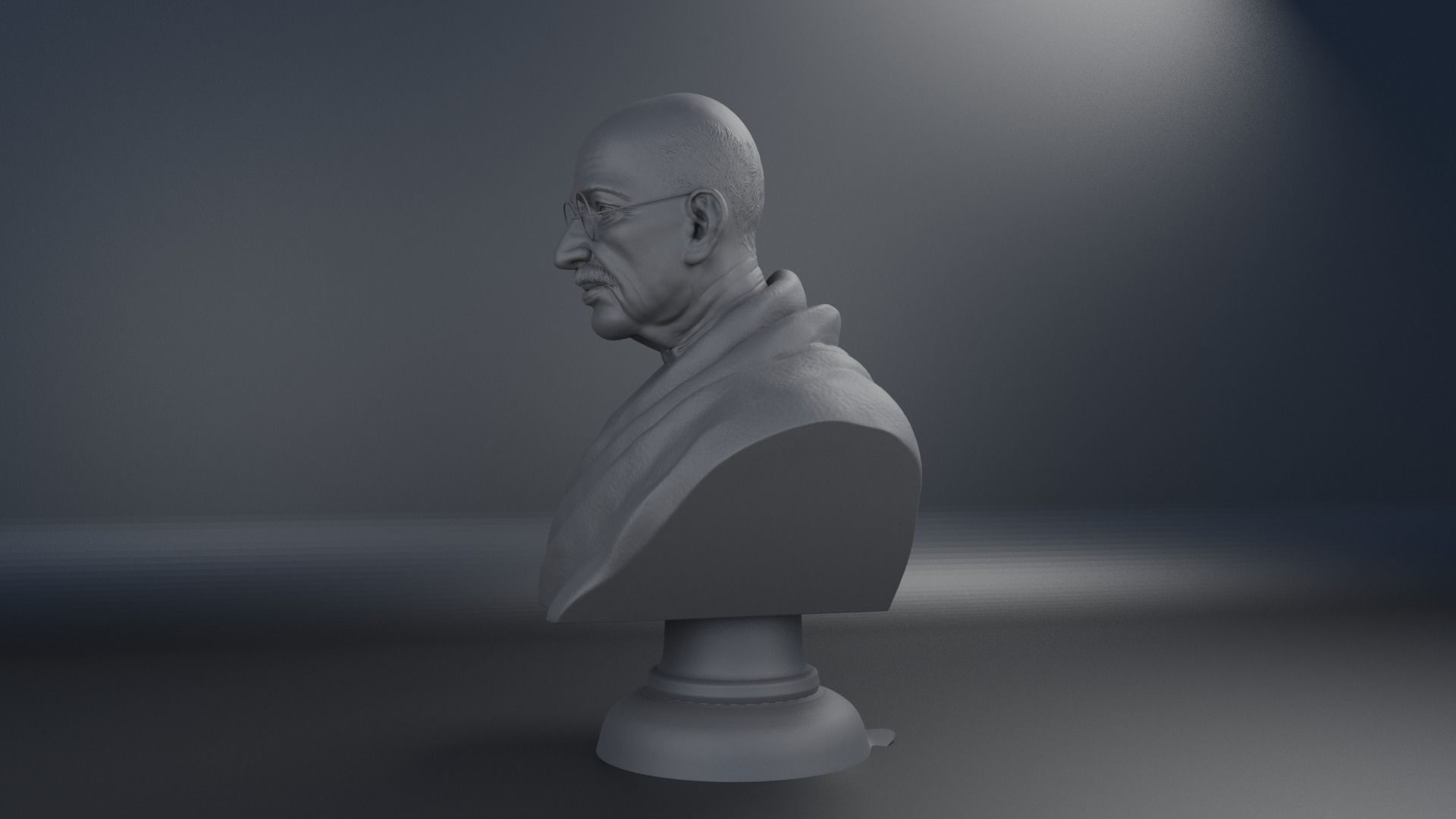 Mahatma Gandhi Statue 3D print model_2