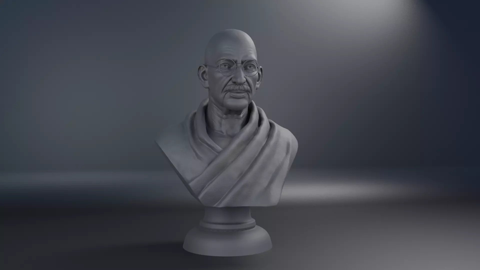 Mahatma Gandhi Statue 3D print model_0