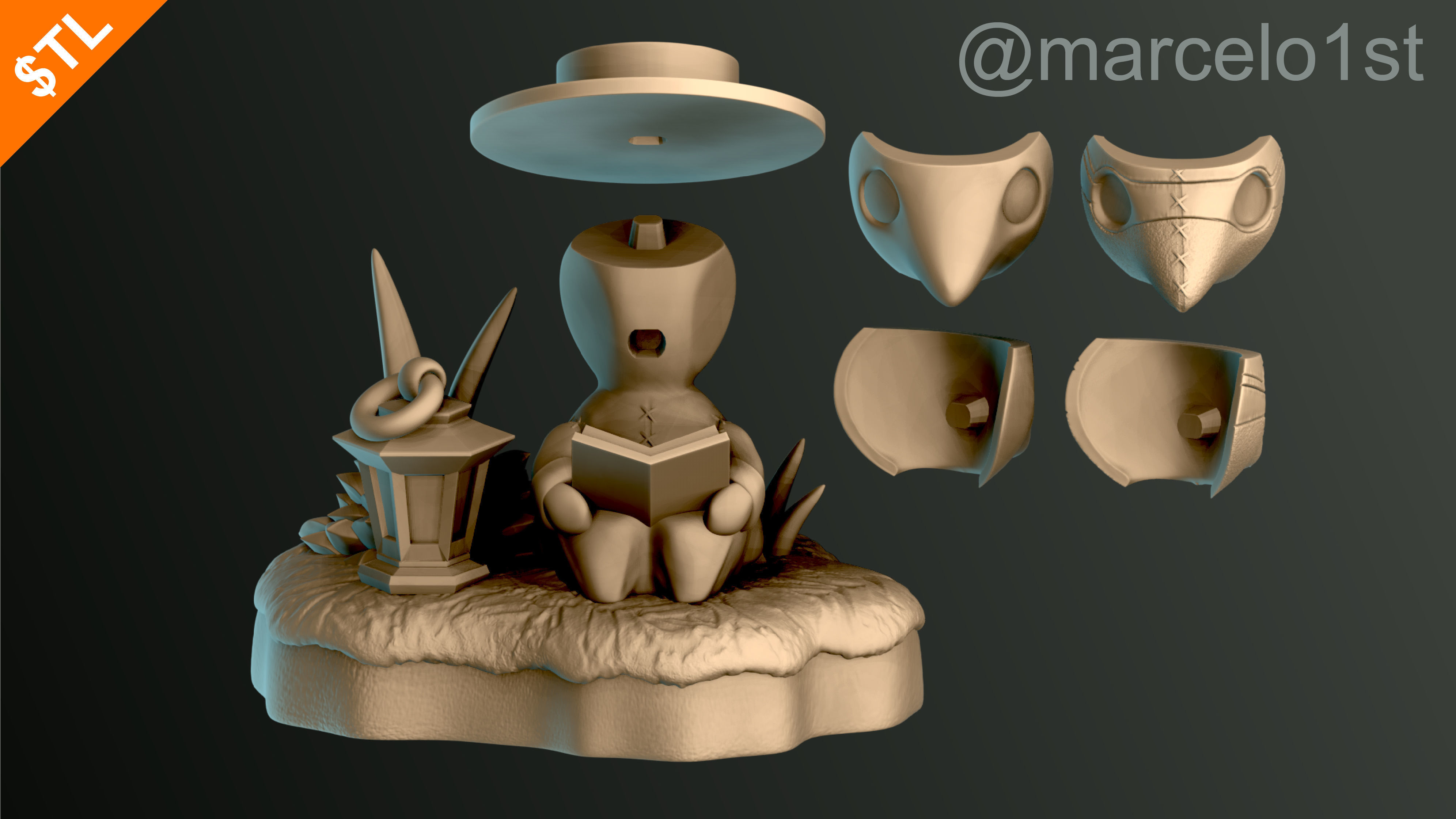 Halloween Pack 01 - Cute Spooky Decoration 3D print model_102