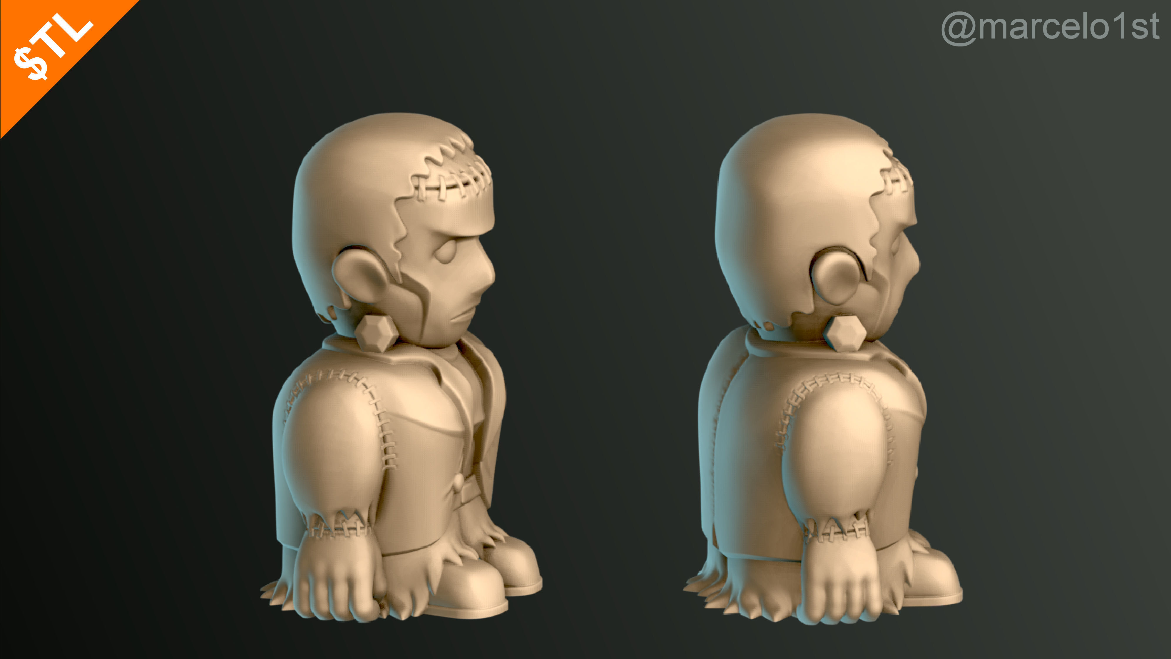 Halloween Pack 01 - Cute Spooky Decoration 3D print model_2