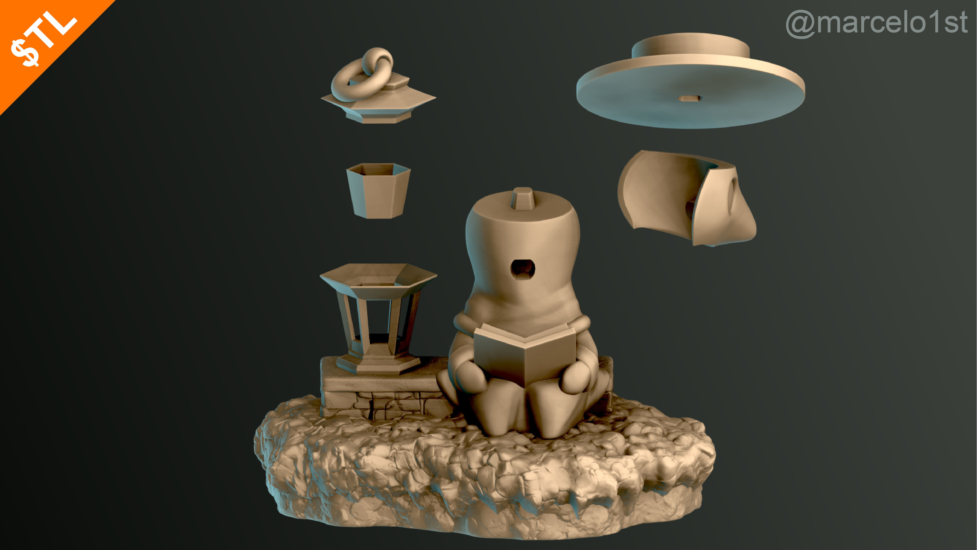 Halloween Pack 01 - Cute Spooky Decoration 3D print model_98