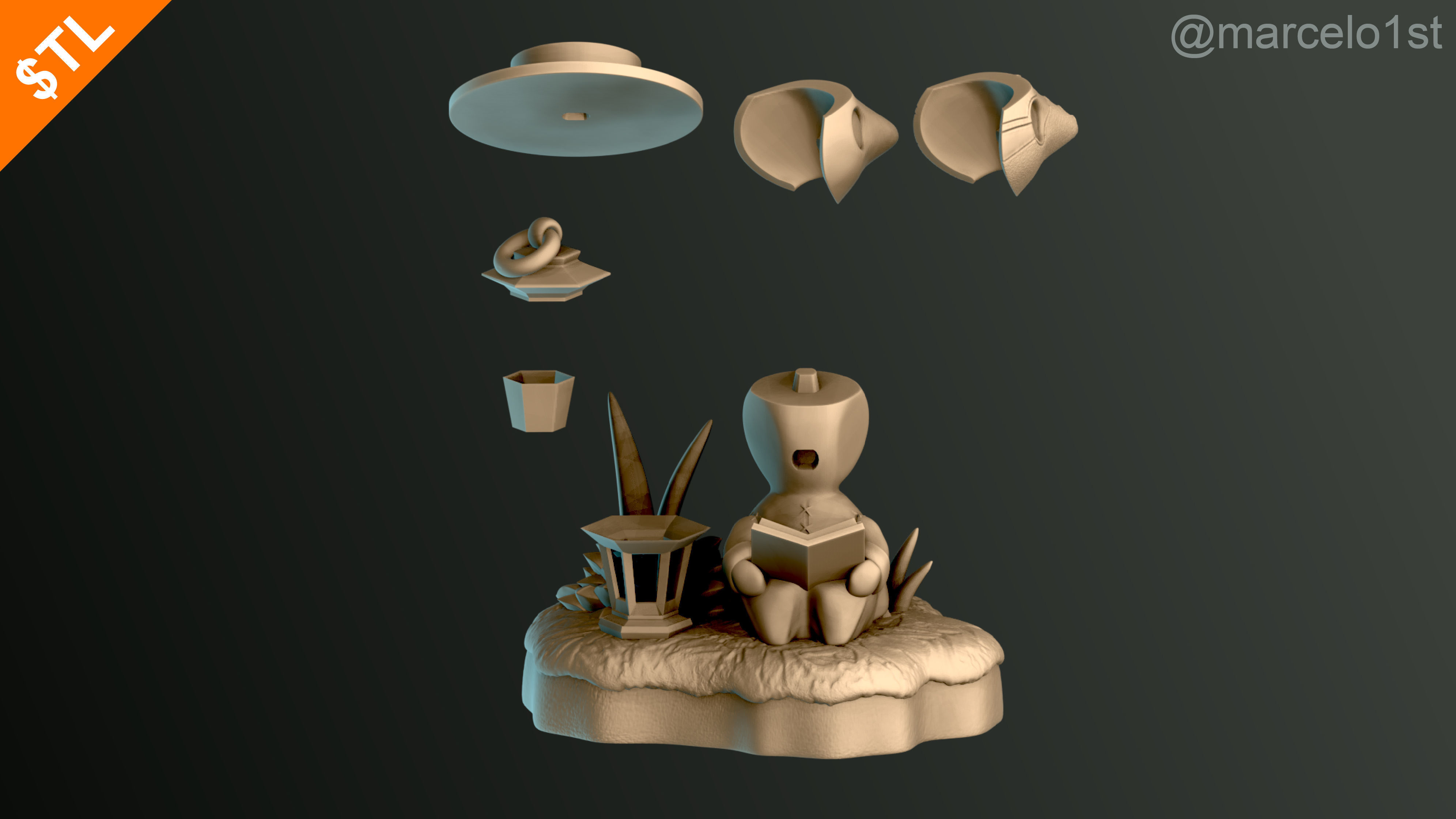 Halloween Pack 01 - Cute Spooky Decoration 3D print model_103