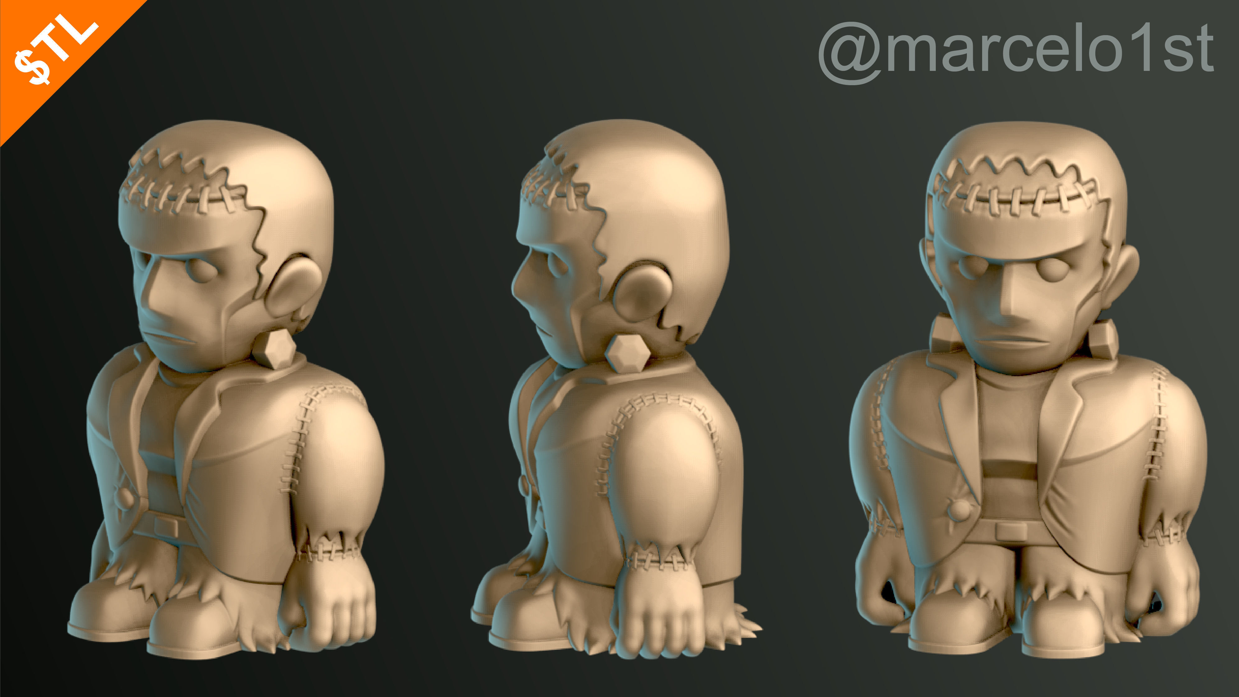 Halloween Pack 01 - Cute Spooky Decoration 3D print model_5