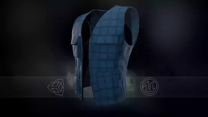 Casual Vest Style 3 Low-poly 3D model