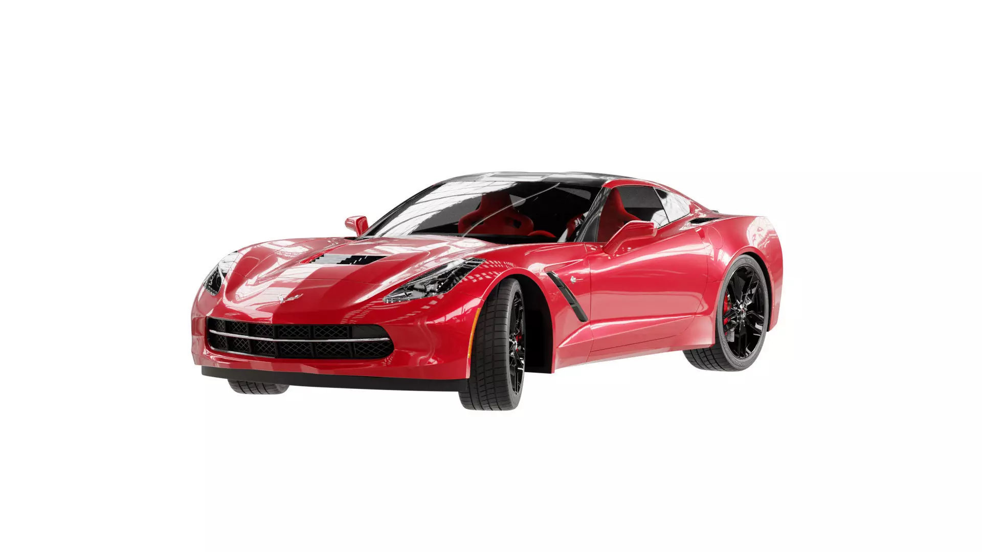 Chevrolet corvette - RIGGED sports car 3D model