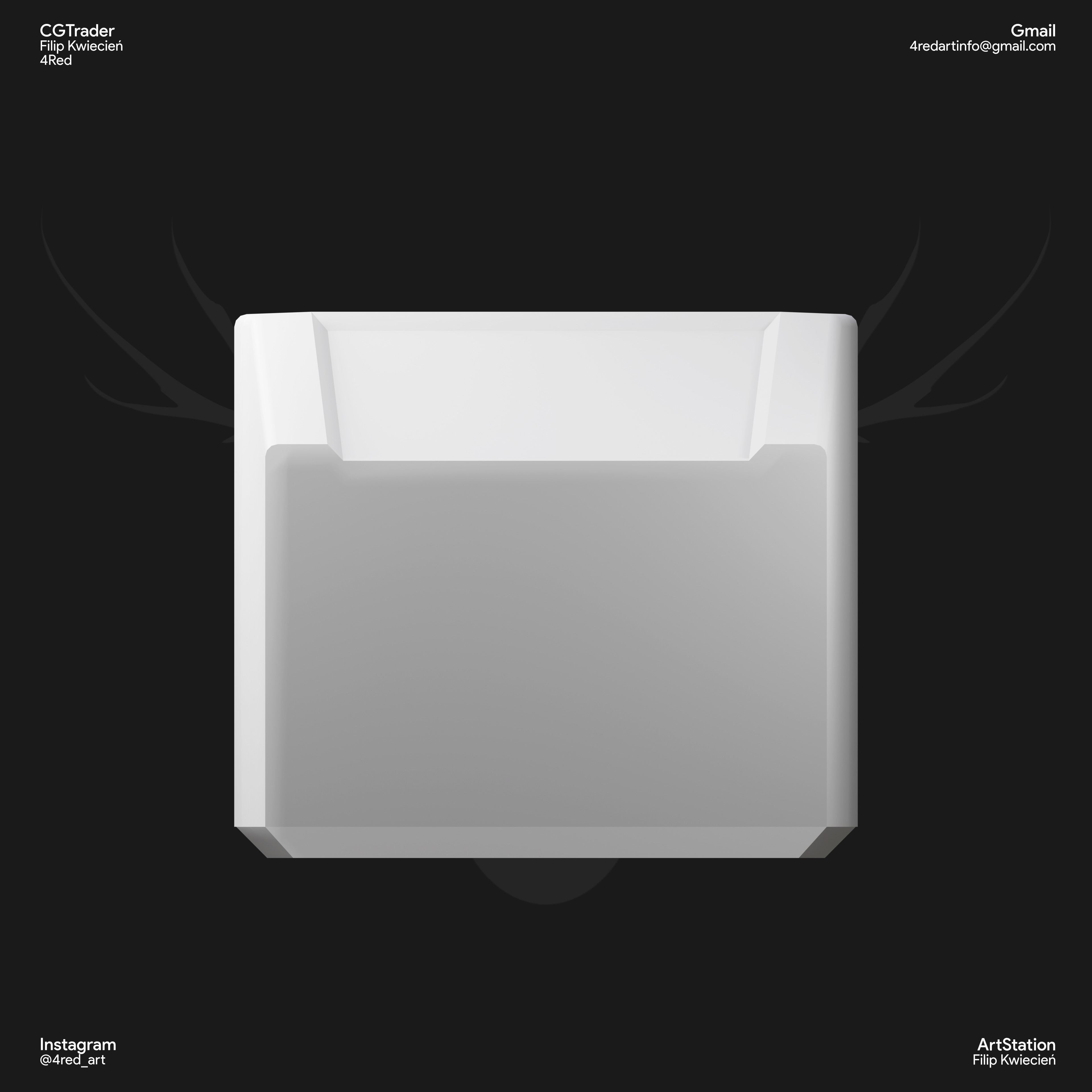 Old Tv Low-poly 3D model_7