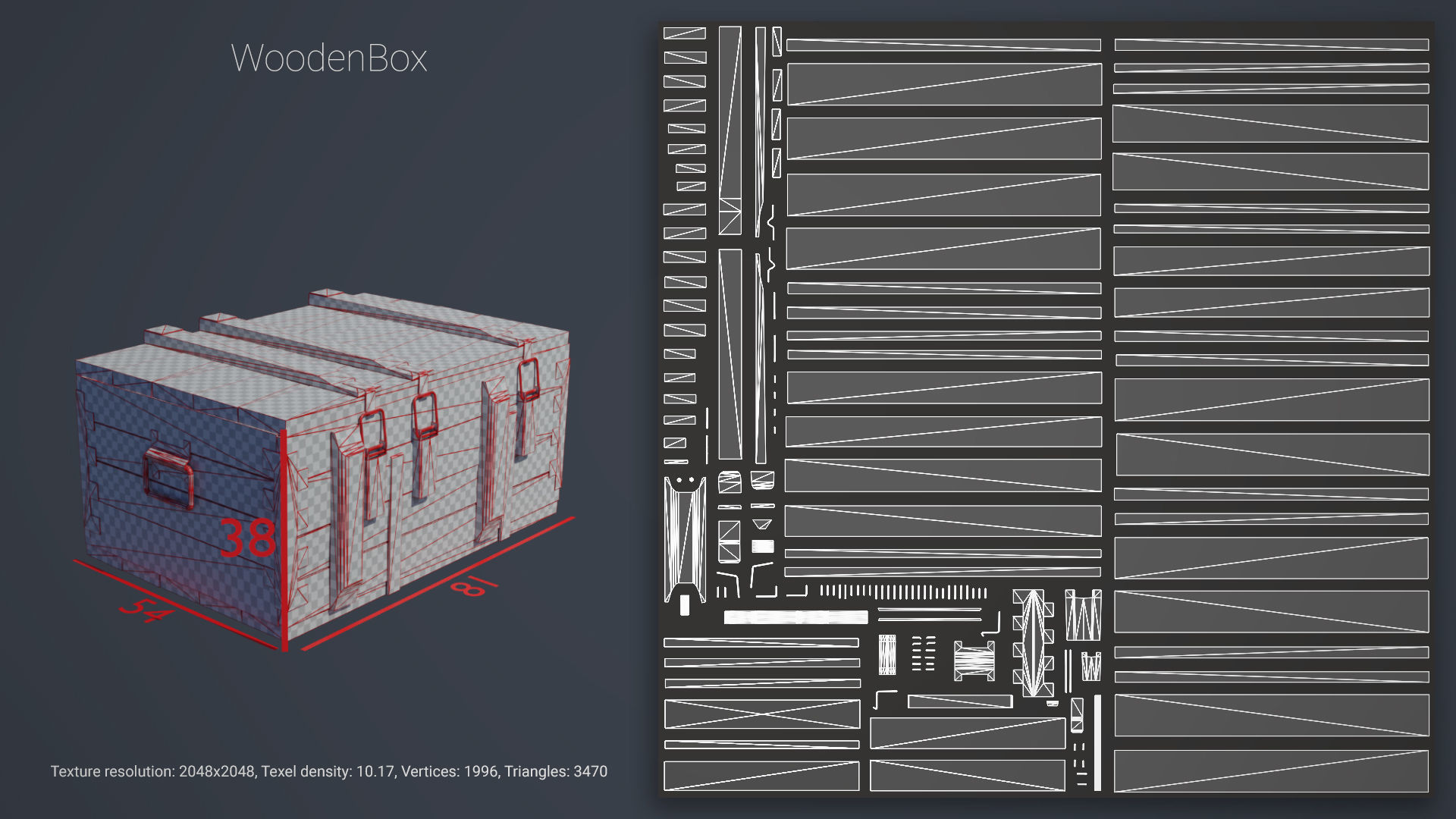 Wooden Box Animated PBR Low-poly 3D model_4