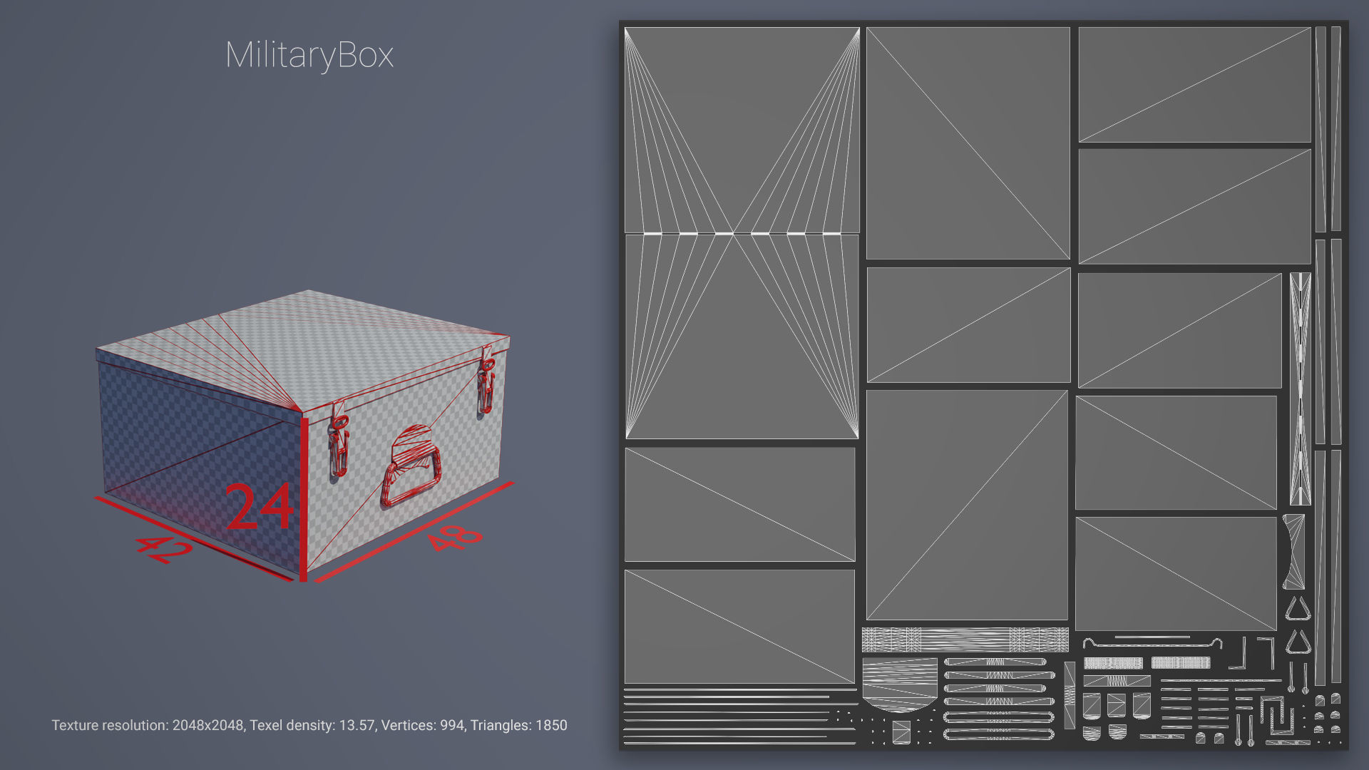 Military Box Animated PBR Low-poly 3D model_4