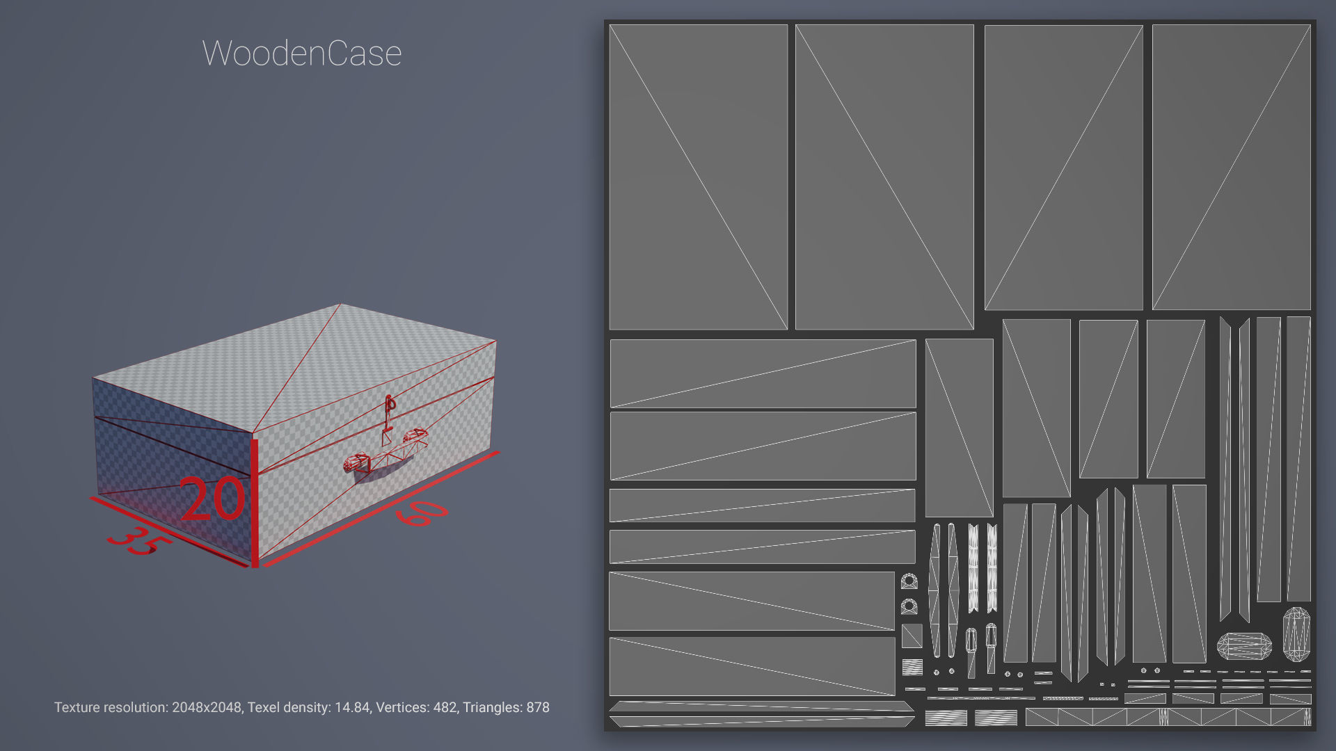 Wooden Case Animated PBR Low-poly 3D model_4